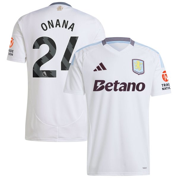 aston villa adidas away shirt 2024-25 with onana 24 printing Collection | Aston Villa Fan Shop