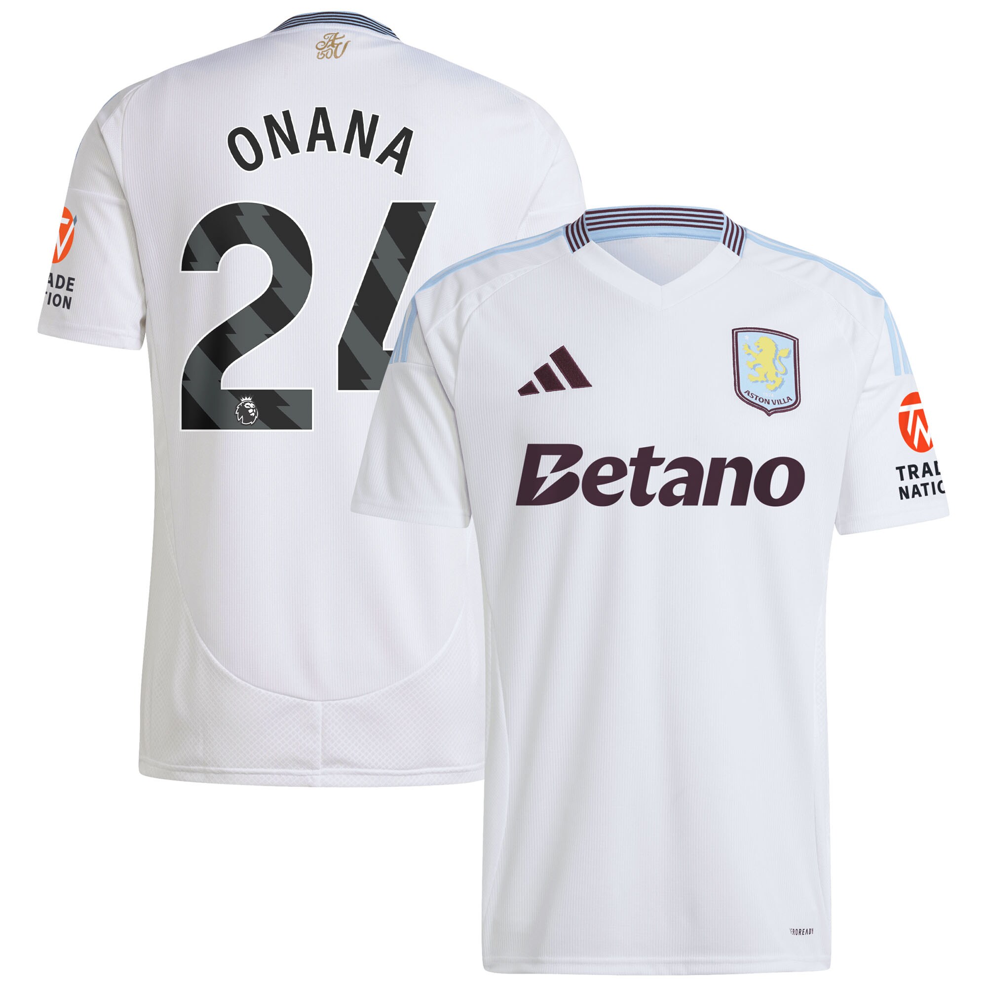 aston villa adidas away shirt 2024-25 with onana 24 printing Collection | Aston Villa Fan Shop