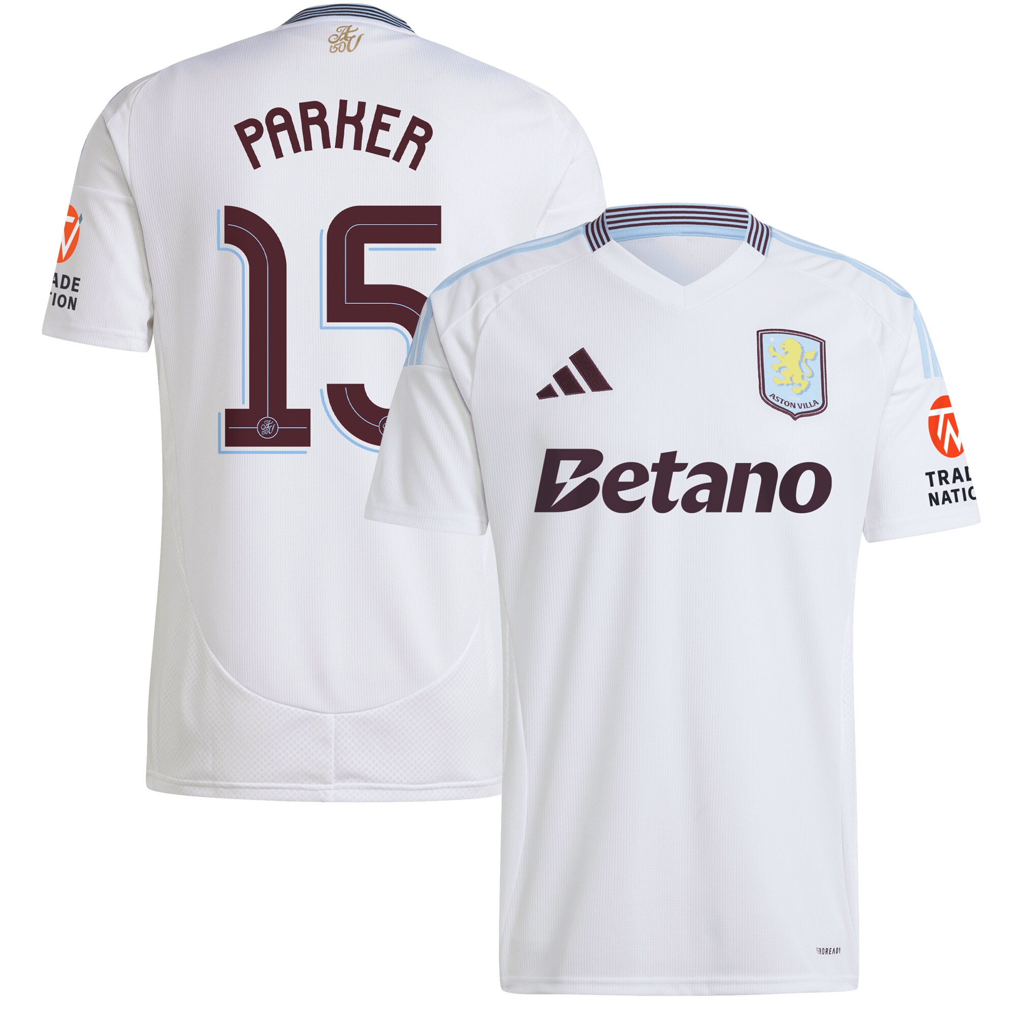 aston villa adidas away shirt 2024-25 with parker 15 cup printing Collection | Aston Villa Fan Shop