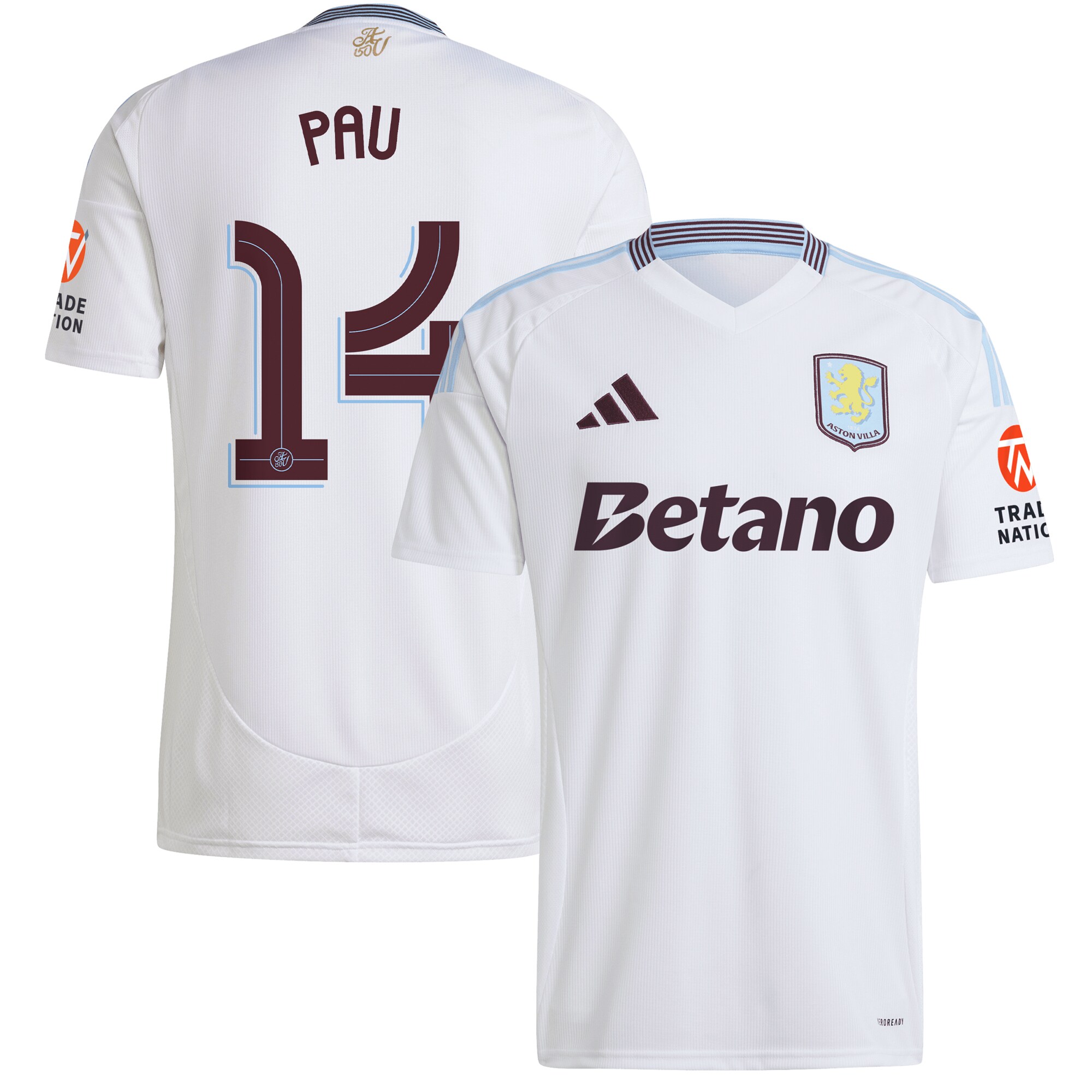 aston villa adidas away shirt 2024-25 with pau 14 cup printing Collection | Aston Villa Fan Shop