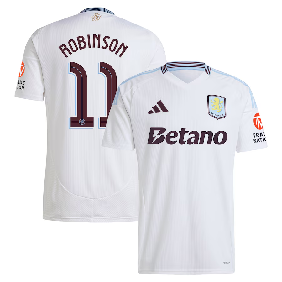 aston villa adidas away shirt 2024-25 with robinson 11 cup printing Collection | Aston Villa Fan Shop