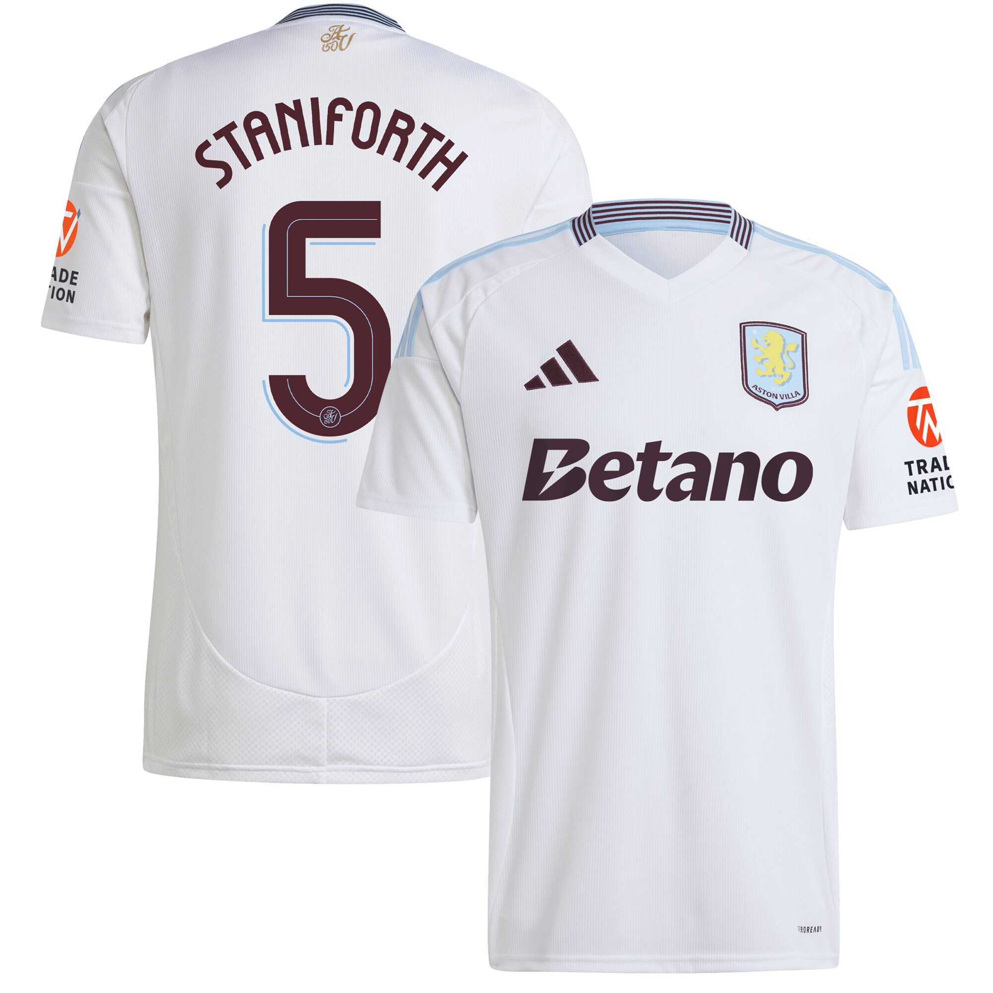 aston villa adidas away shirt 2024-25 with staniforth 5 cup printing Collection | Aston Villa Fan Shop