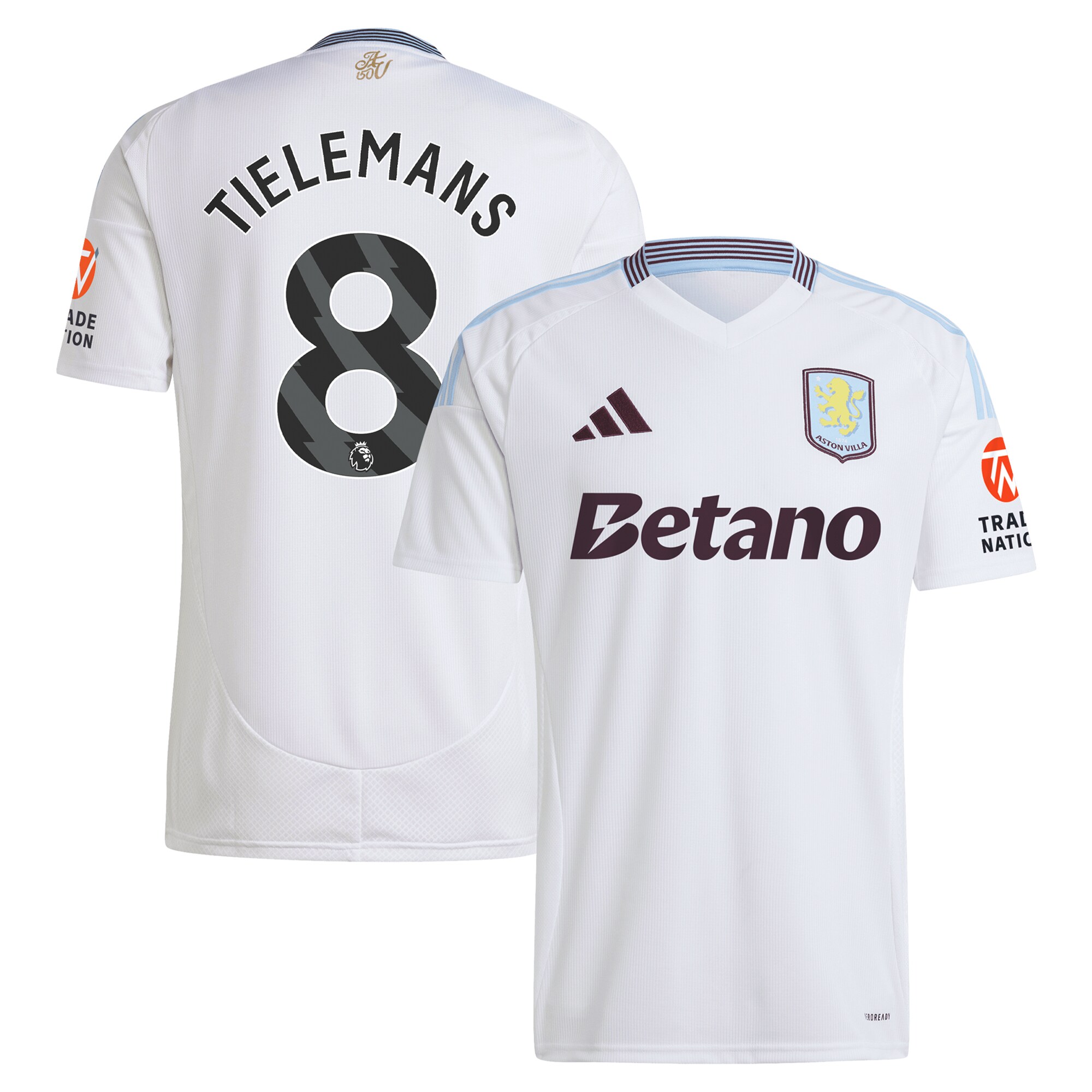 aston villa adidas away shirt 2024-25 with tielemans 8 printing Collection | Aston Villa Fan Shop
