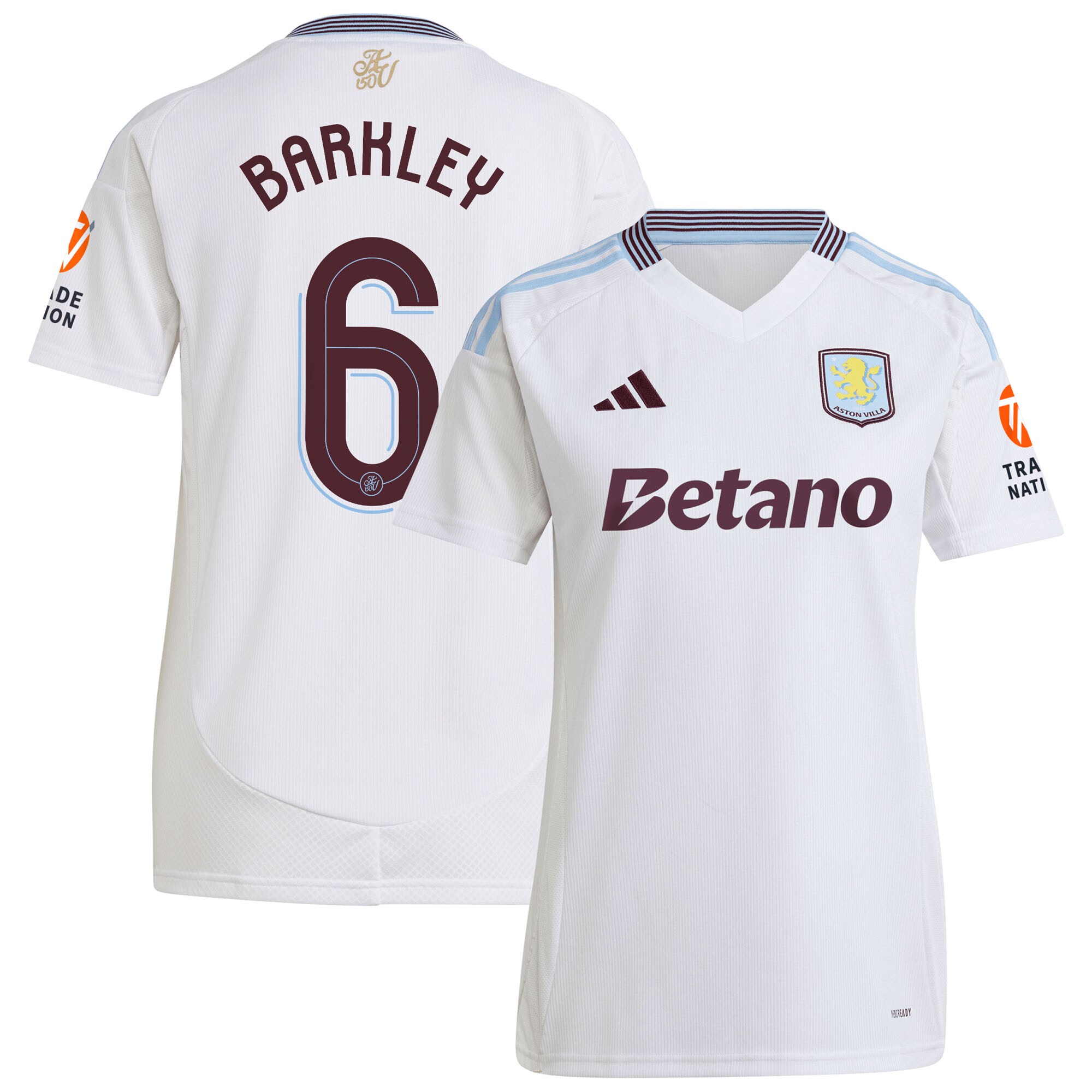 aston villa adidas away shirt 2024-25 – womens with barkley 6 cup printing Collection | Aston Villa Fan Shop