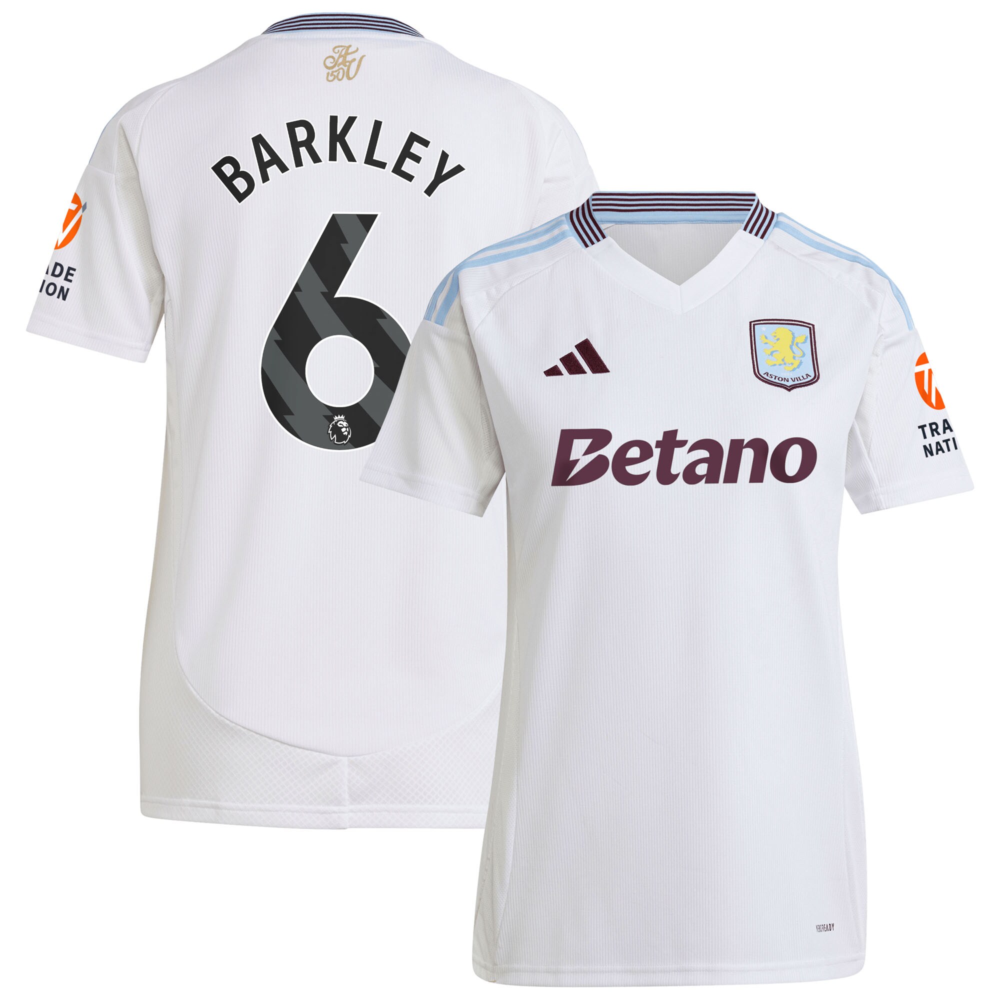 aston villa adidas away shirt 2024-25 – womens with barkley 6 printing Collection | Aston Villa Fan Shop