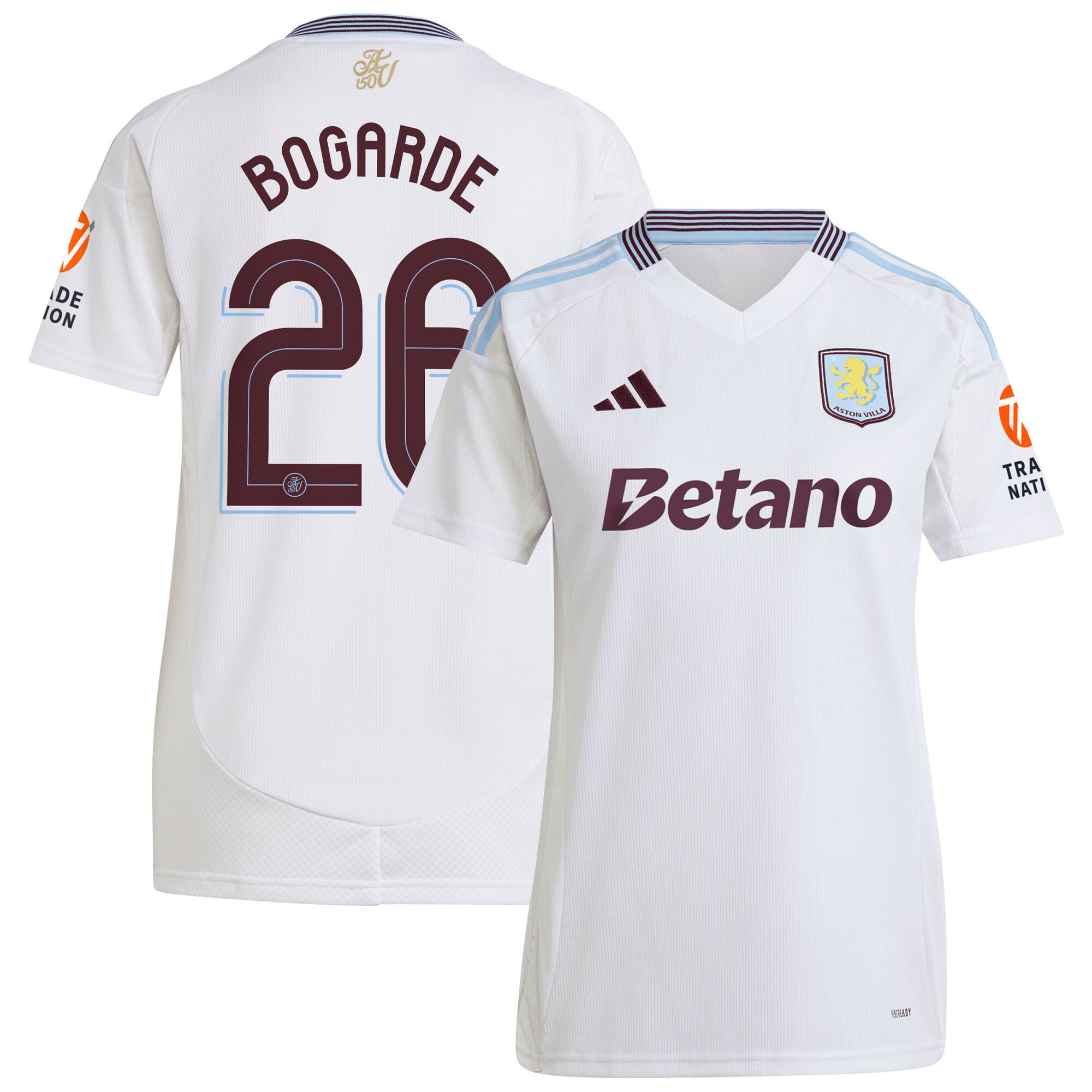 aston villa adidas away shirt 2024-25 – womens with bogarde 26 cup printing Collection | Aston Villa Fan Shop