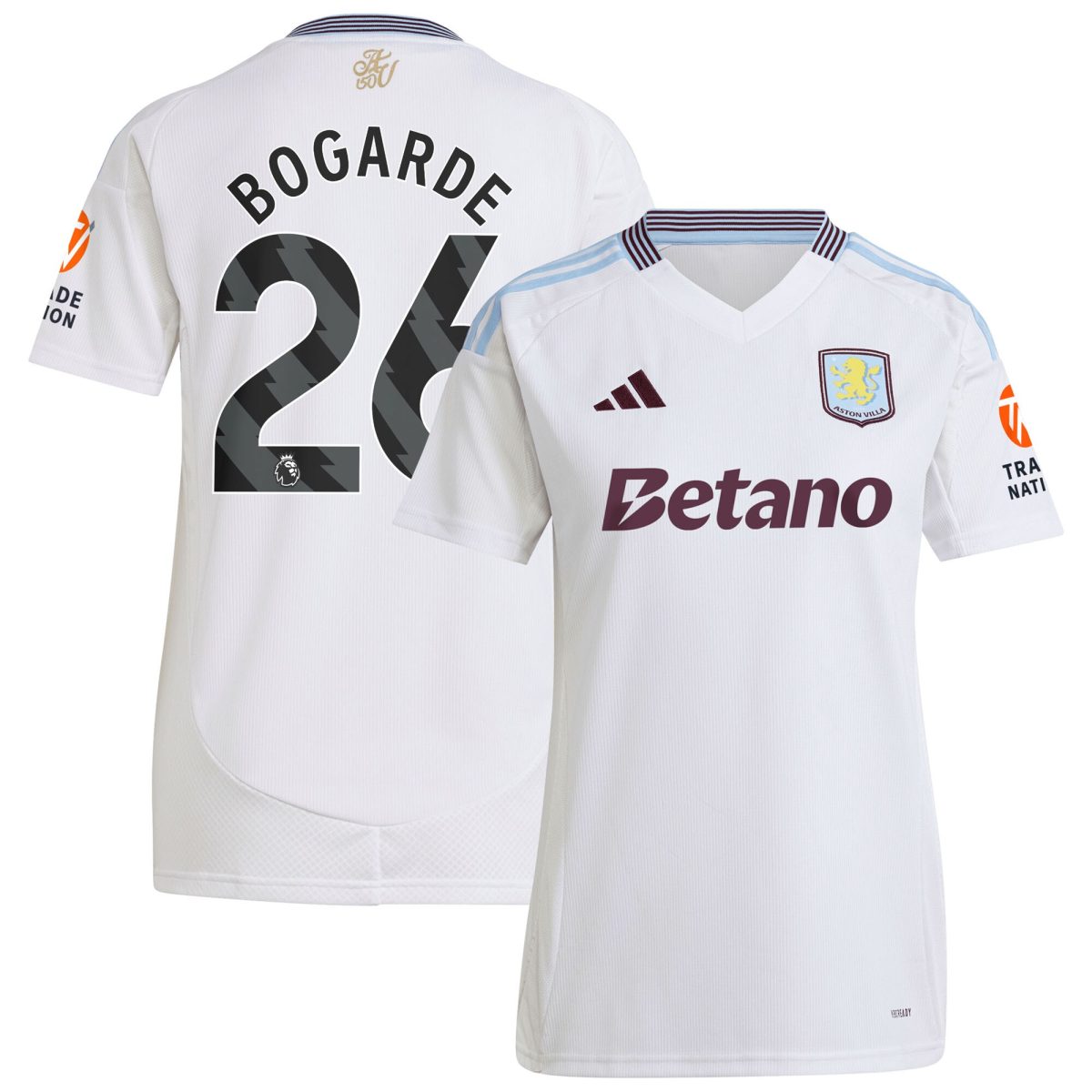 aston villa adidas away shirt 2024-25 – womens with bogarde 26 printing Collection | Aston Villa Fan Shop