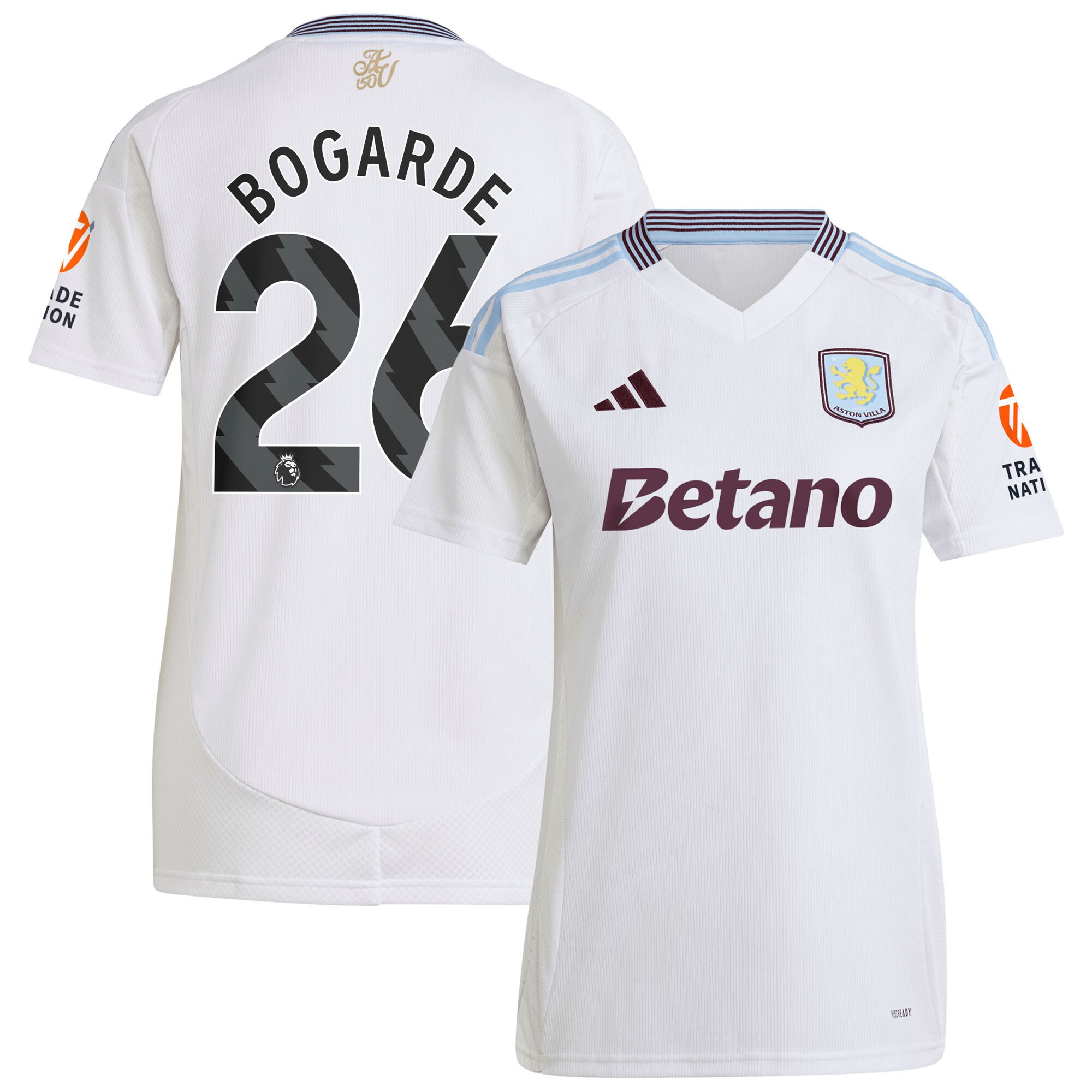 aston villa adidas away shirt 2024-25 – womens with bogarde 26 printing Collection | Aston Villa Fan Shop