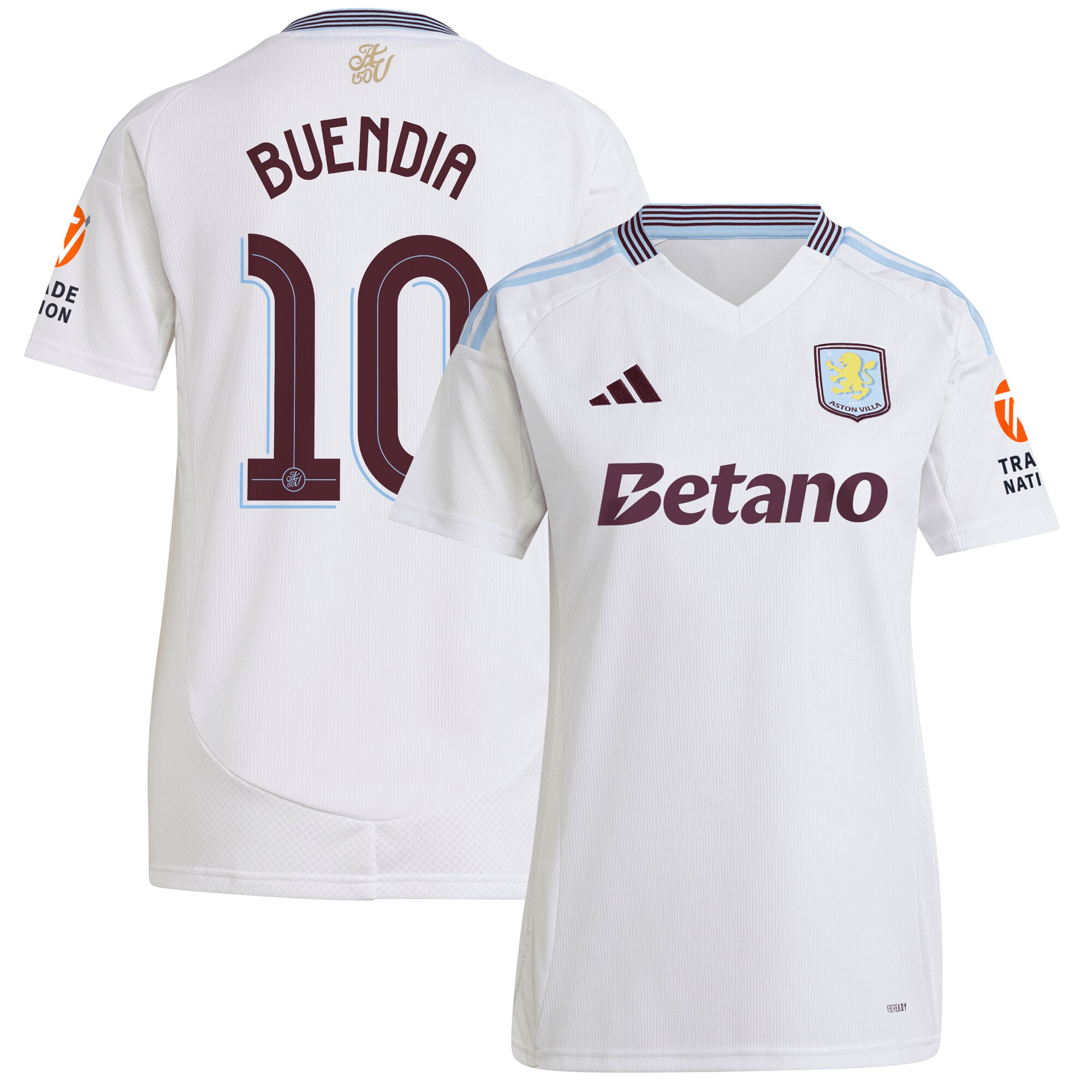 aston villa adidas away shirt 2024-25 – womens with buendia 10 cup printing Collection | Aston Villa Fan Shop