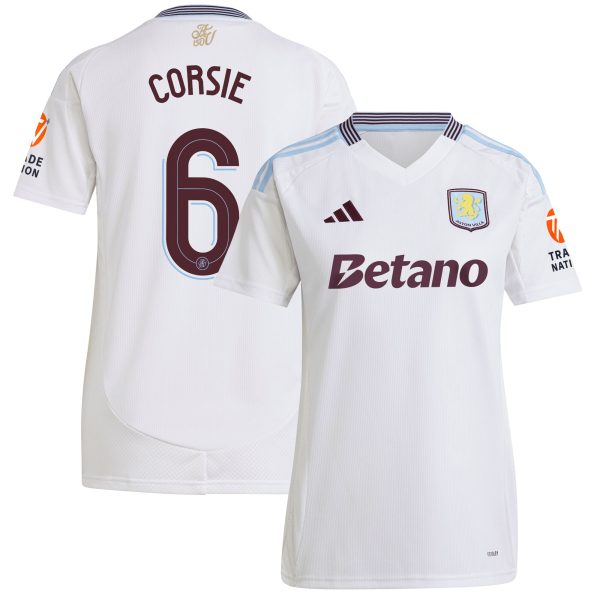 aston villa adidas away shirt 2024-25 – womens with corsie 6 cup printing Collection | Aston Villa Fan Shop