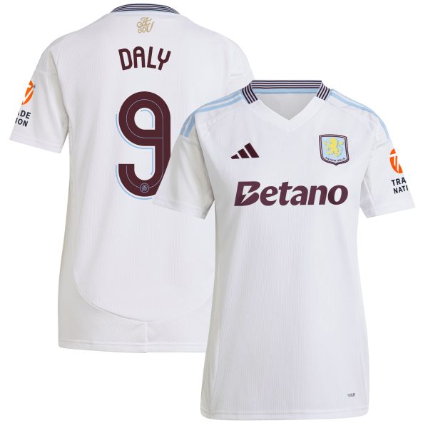 aston villa adidas away shirt 2024-25 – womens with daly 9 cup printing Collection | Aston Villa Fan Shop