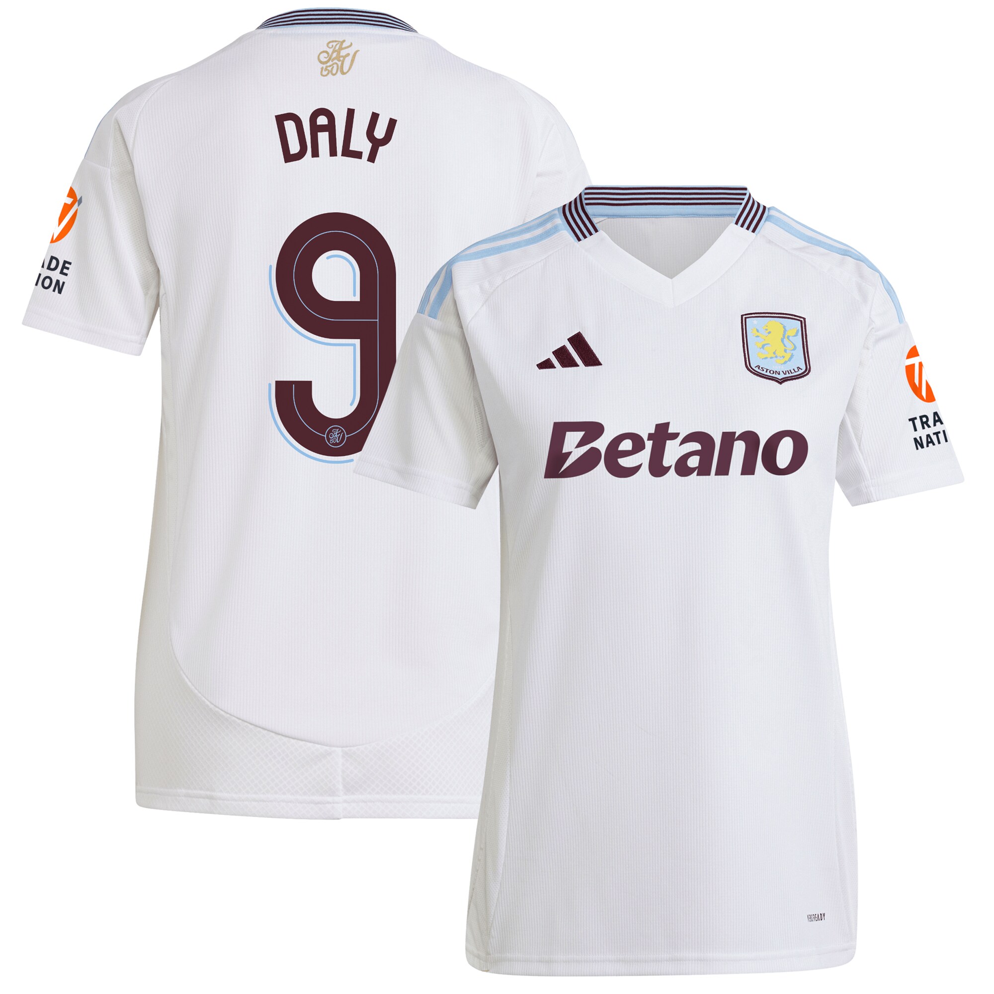 aston villa adidas away shirt 2024-25 – womens with daly 9 cup printing Collection | Aston Villa Fan Shop