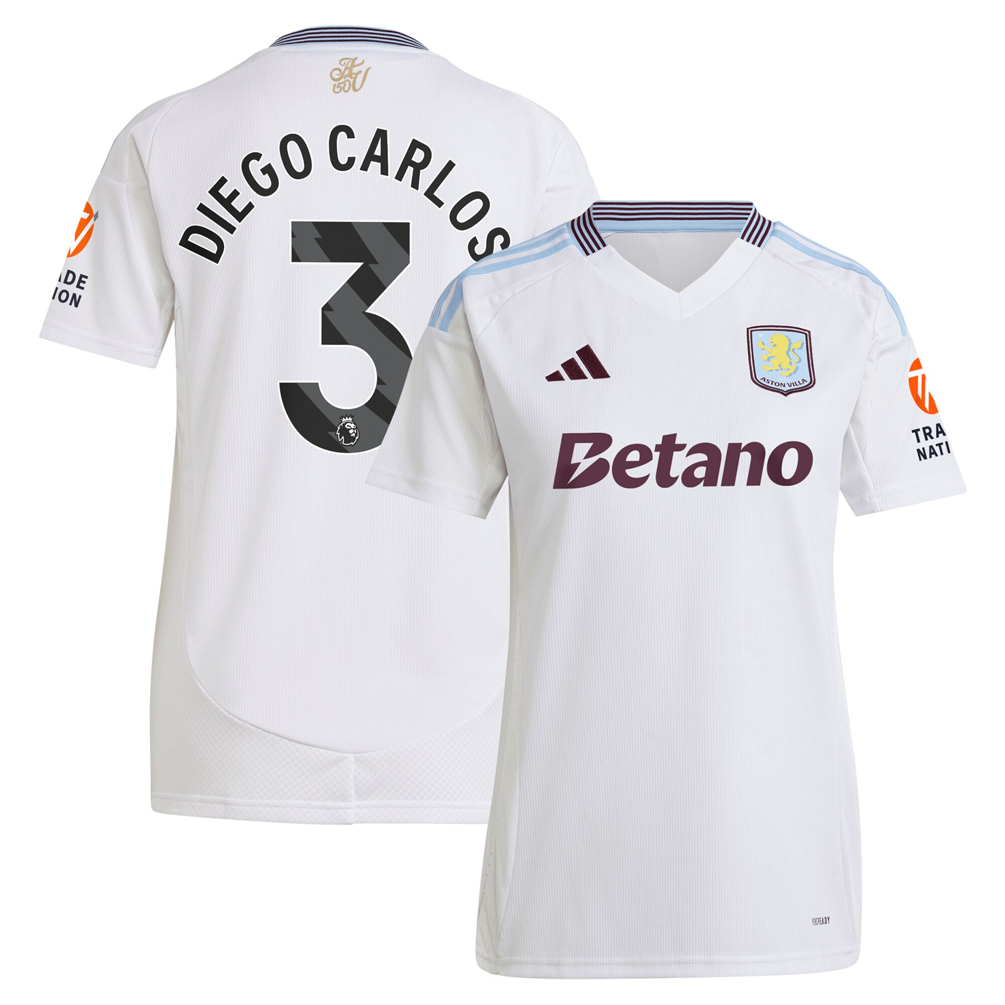 aston villa adidas away shirt 2024-25 – womens with diego carlos 3 printing Collection | Aston Villa Fan Shop