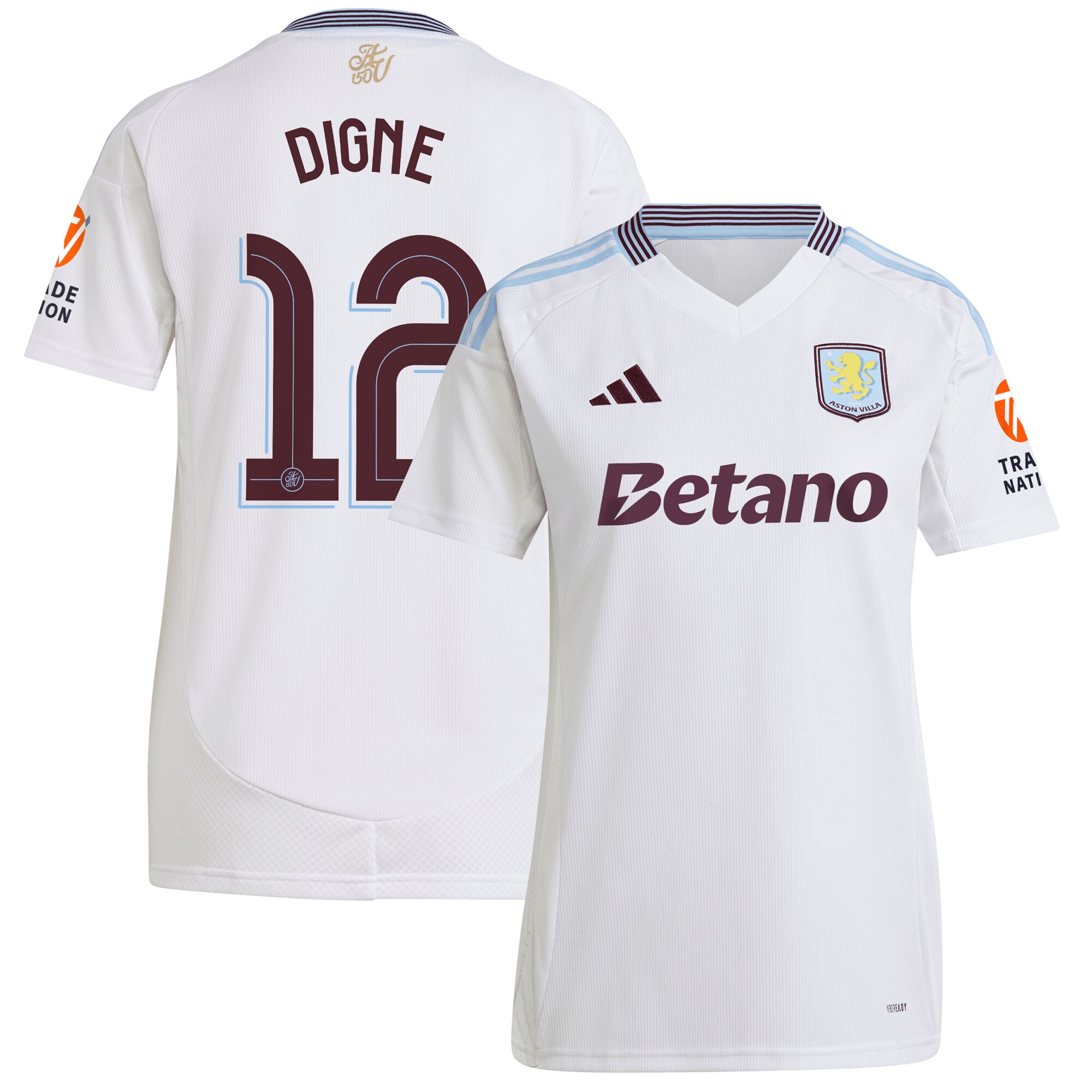 aston villa adidas away shirt 2024-25 – womens with digne 12 cup printing Collection | Aston Villa Fan Shop
