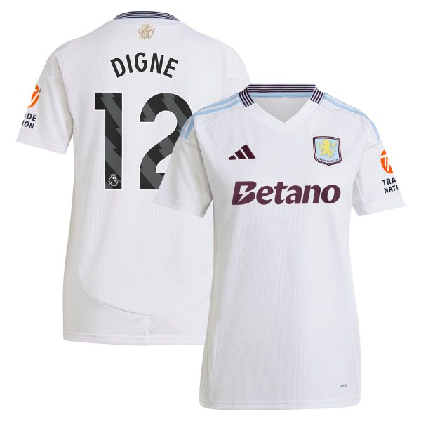 aston villa adidas away shirt 2024-25 – womens with digne 12 printing Collection | Aston Villa Fan Shop