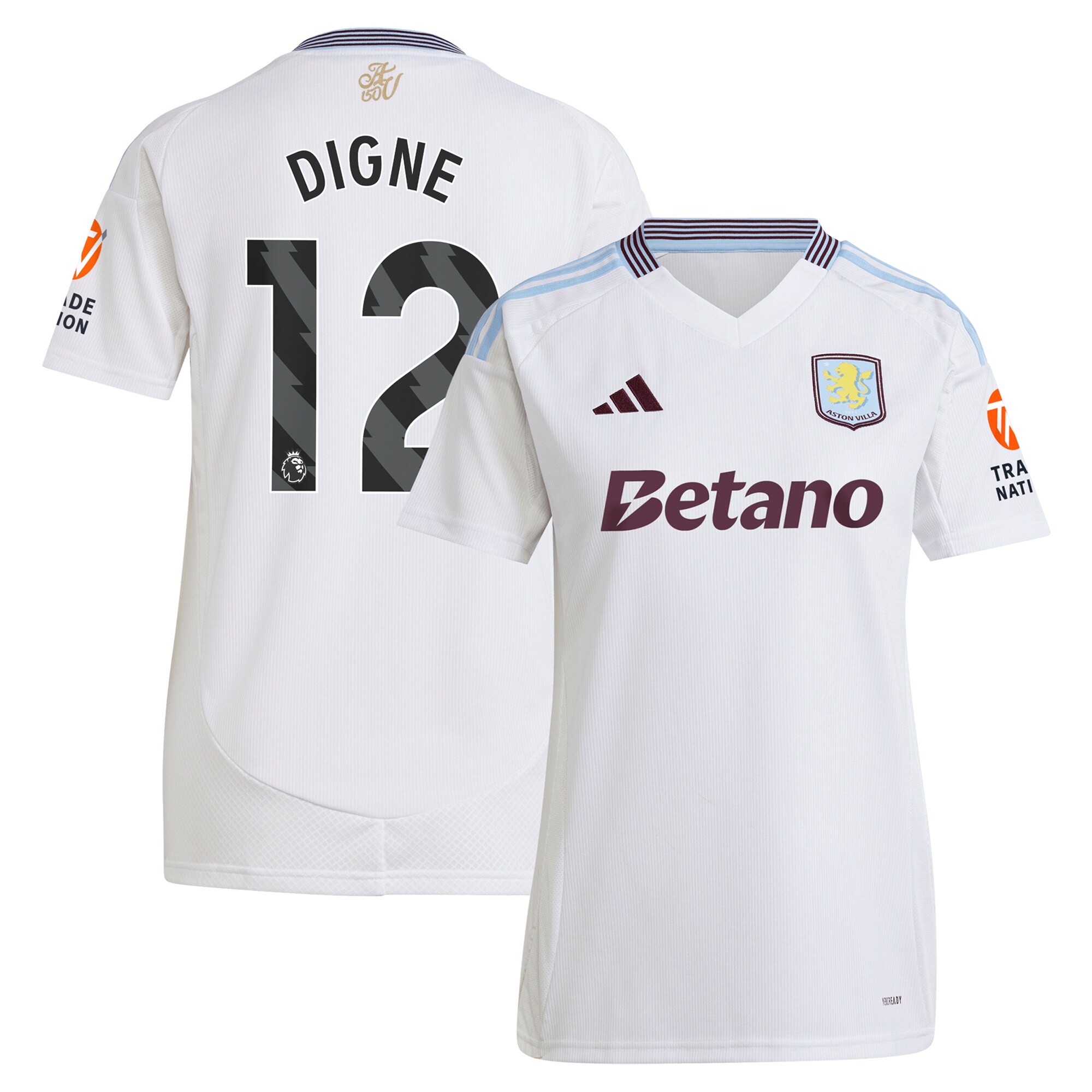 aston villa adidas away shirt 2024-25 – womens with digne 12 printing Collection | Aston Villa Fan Shop