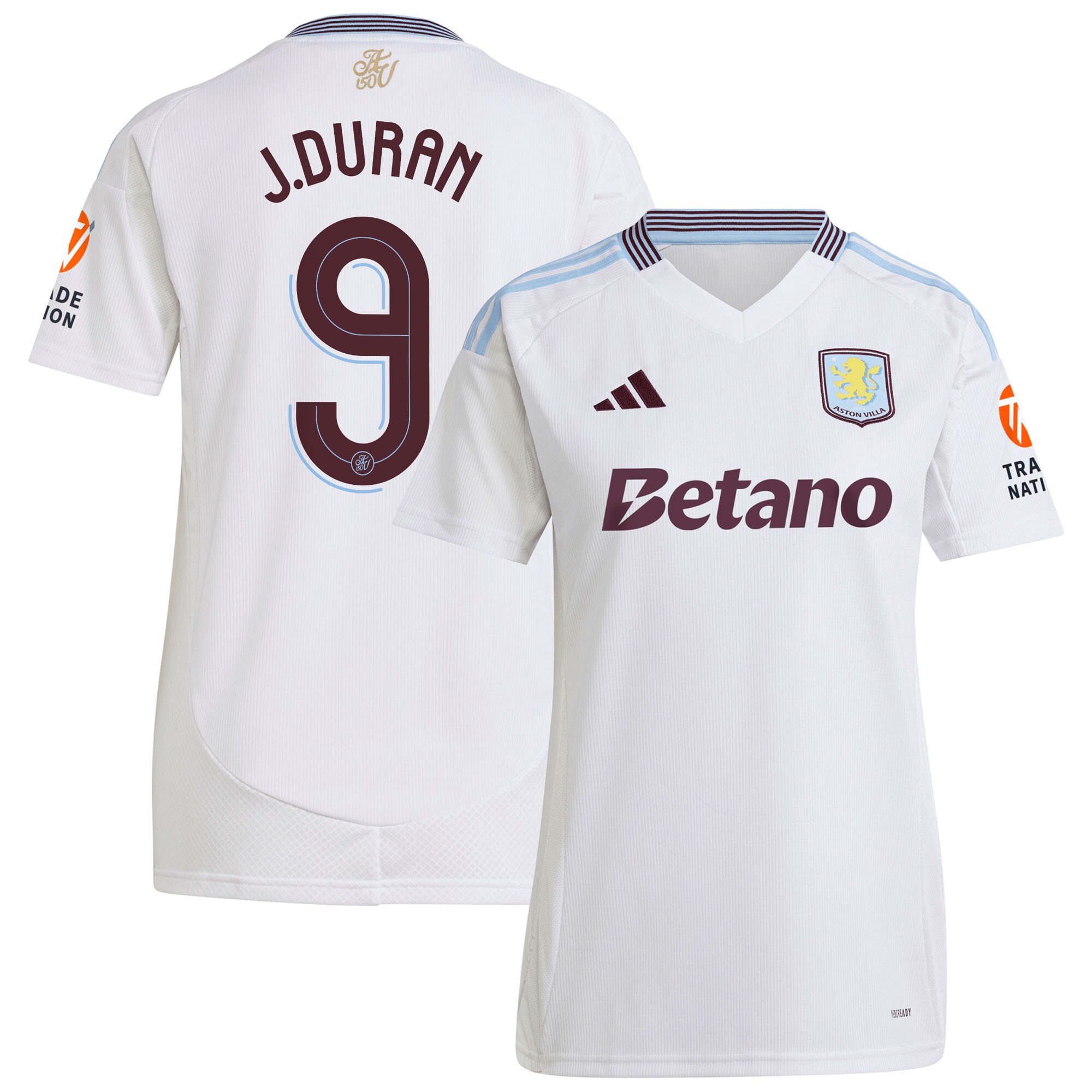 aston villa adidas away shirt 2024-25 – womens with duran 9 cup printing Collection | Aston Villa Fan Shop