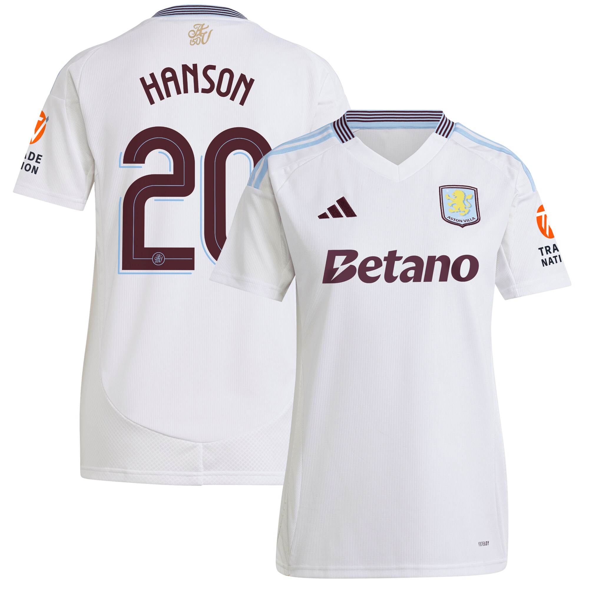 aston villa adidas away shirt 2024-25 – womens with hanson 20 cup printing Collection | Aston Villa Fan Shop