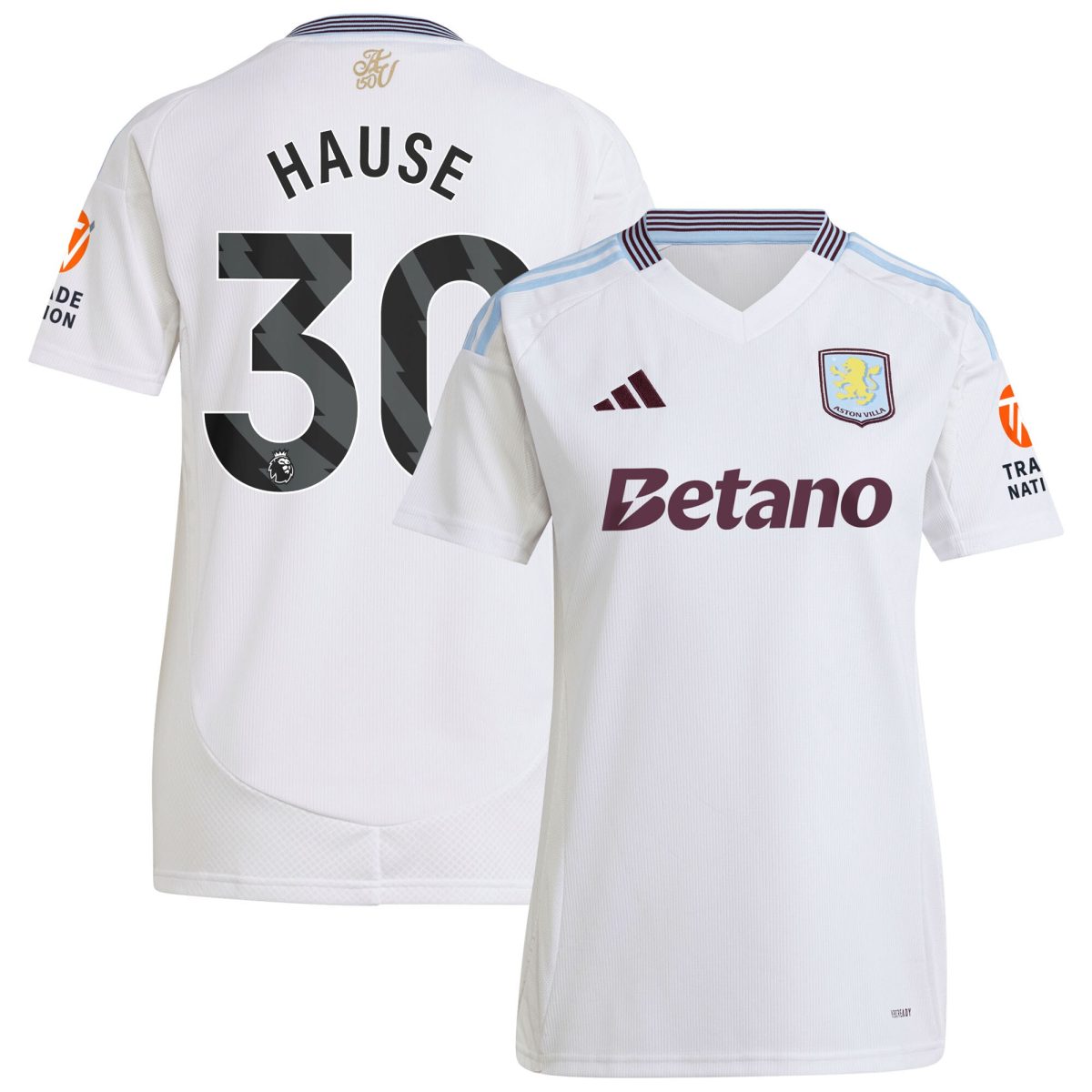 aston villa adidas away shirt 2024-25 – womens with hause 30 printing Collection | Aston Villa Fan Shop