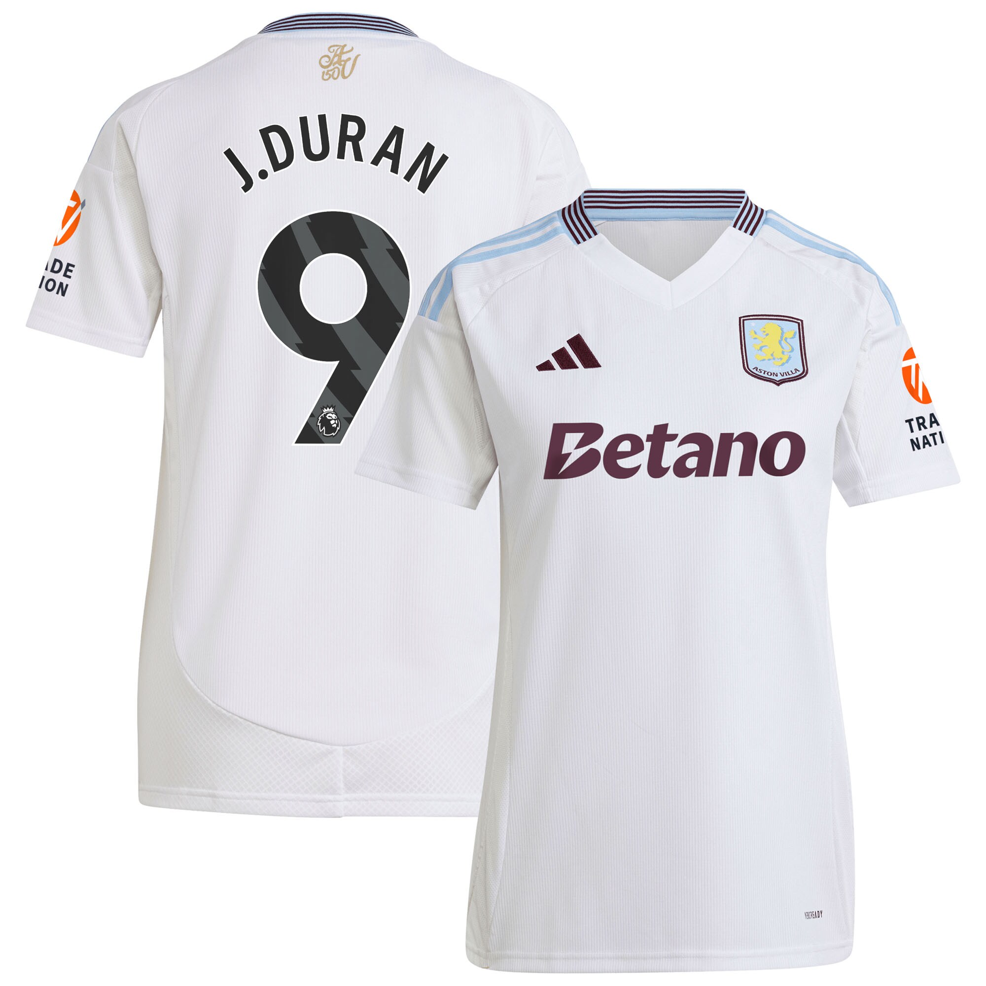 aston villa adidas away shirt 2024-25 – womens with j.duran 9 printing Collection | Aston Villa Fan Shop