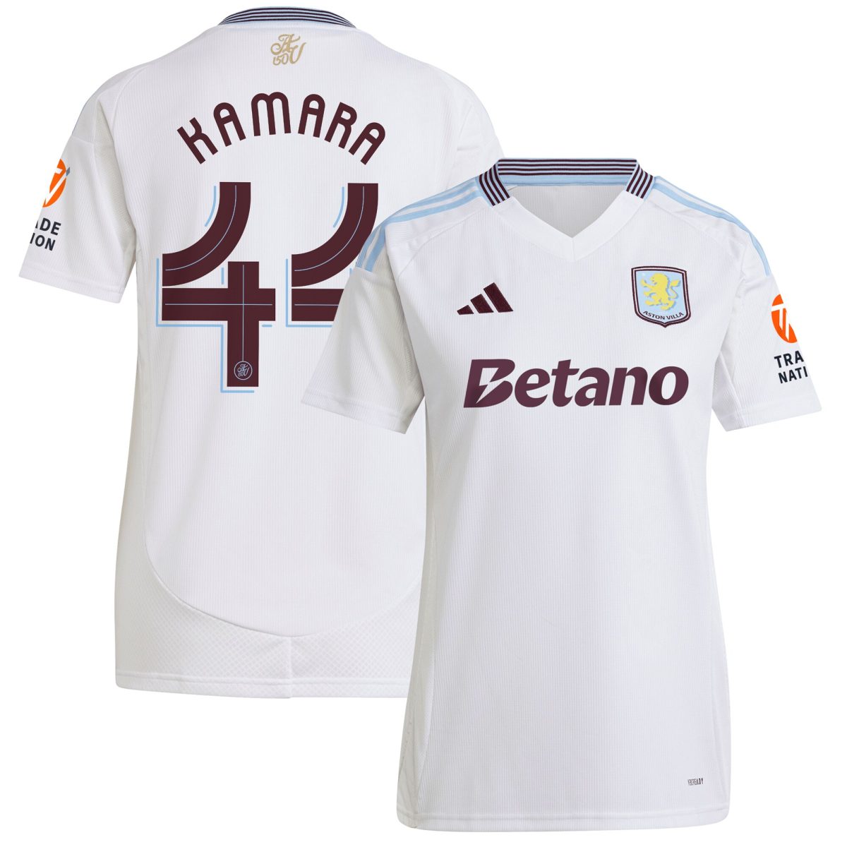 aston villa adidas away shirt 2024-25 – womens with kamara 44 cup printing Collection | Aston Villa Fan Shop