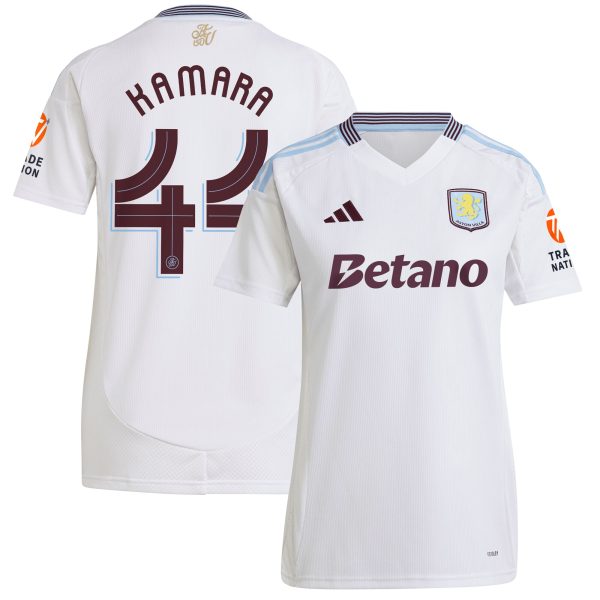 aston villa adidas away shirt 2024-25 – womens with kamara 44 cup printing Collection | Aston Villa Fan Shop