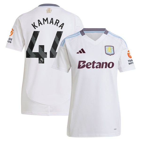 aston villa adidas away shirt 2024-25 – womens with kamara 44 printing Collection | Aston Villa Fan Shop