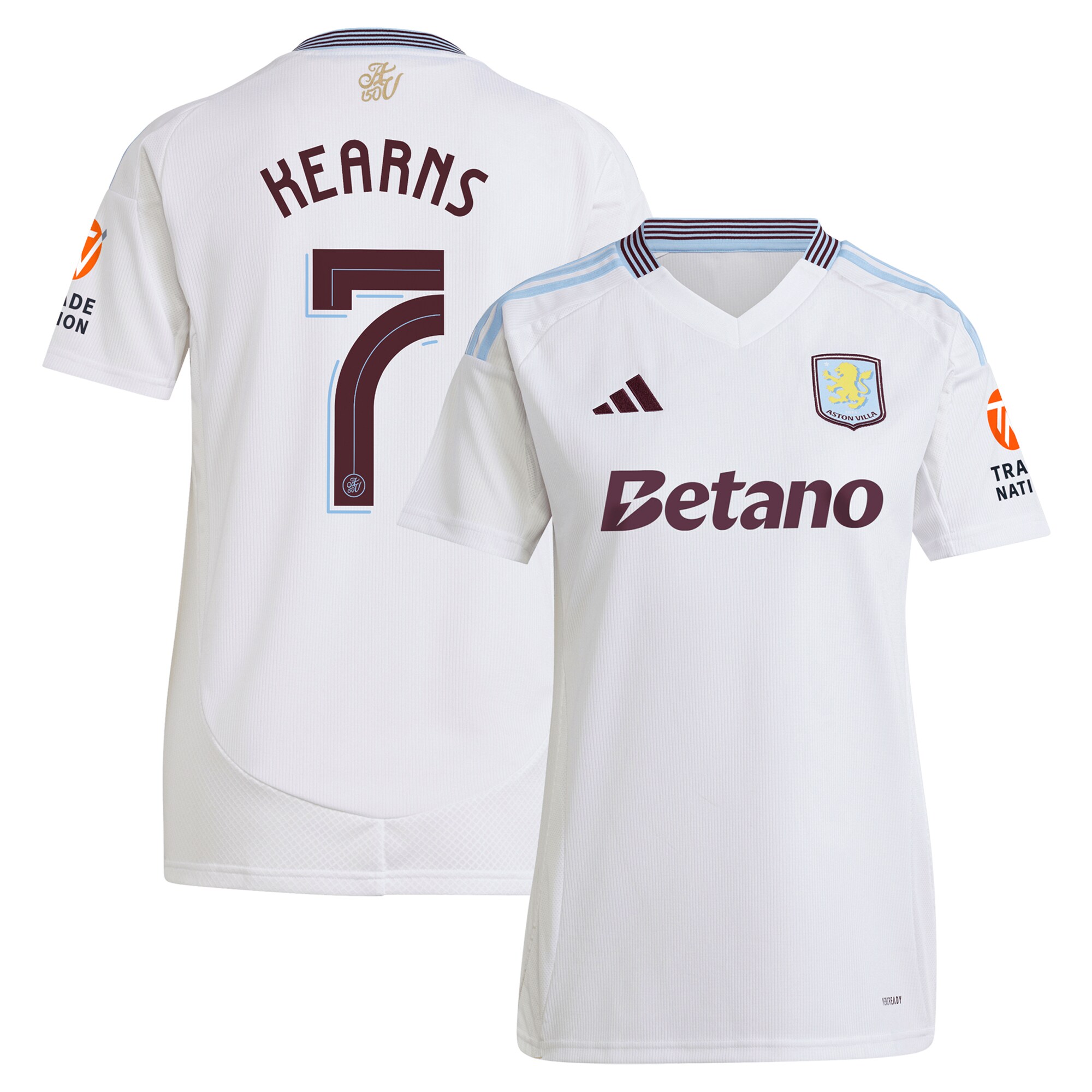 aston villa adidas away shirt 2024-25 – womens with kearns 7 cup printing Collection | Aston Villa Fan Shop