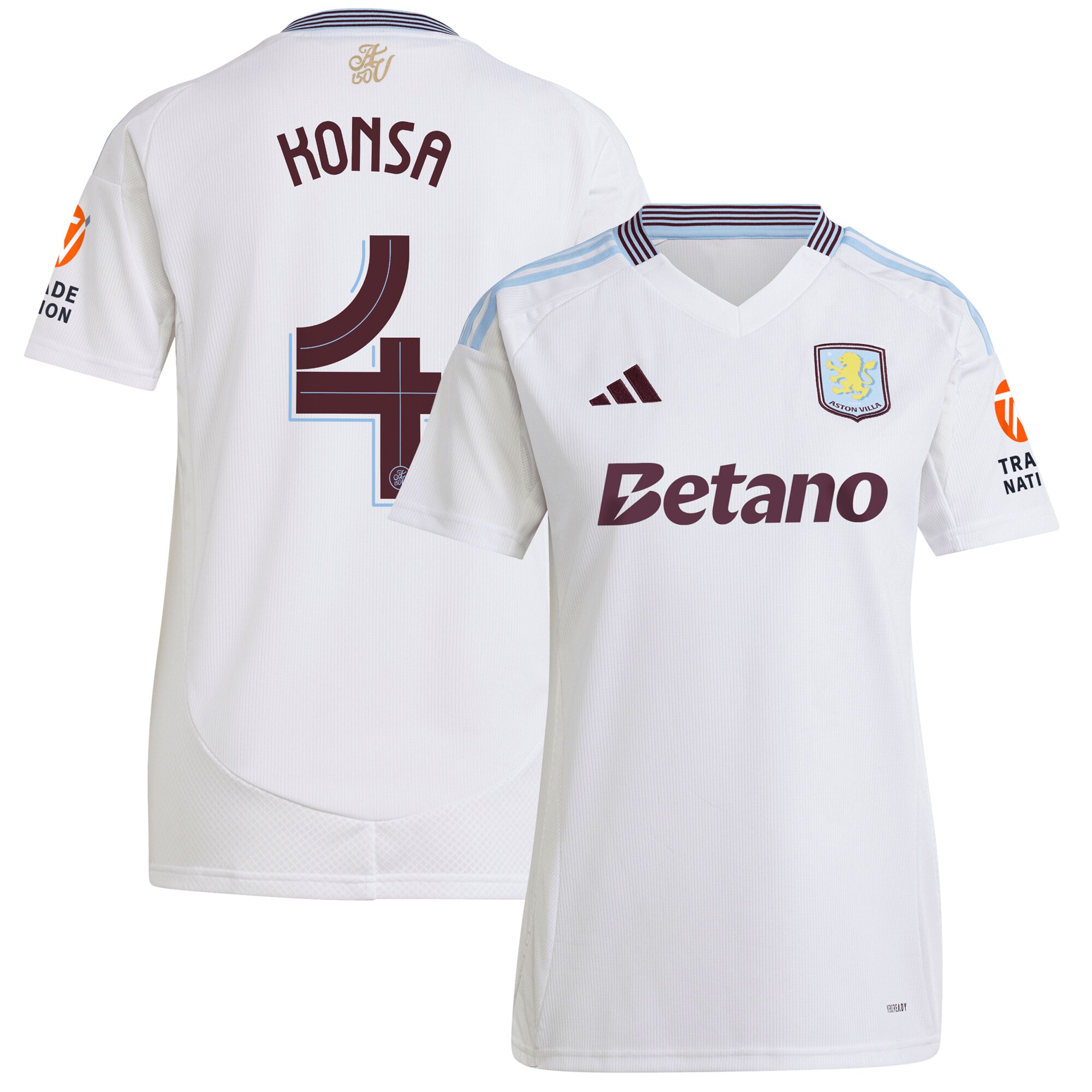 aston villa adidas away shirt 2024-25 – womens with konsa 4 cup printing Collection | Aston Villa Fan Shop