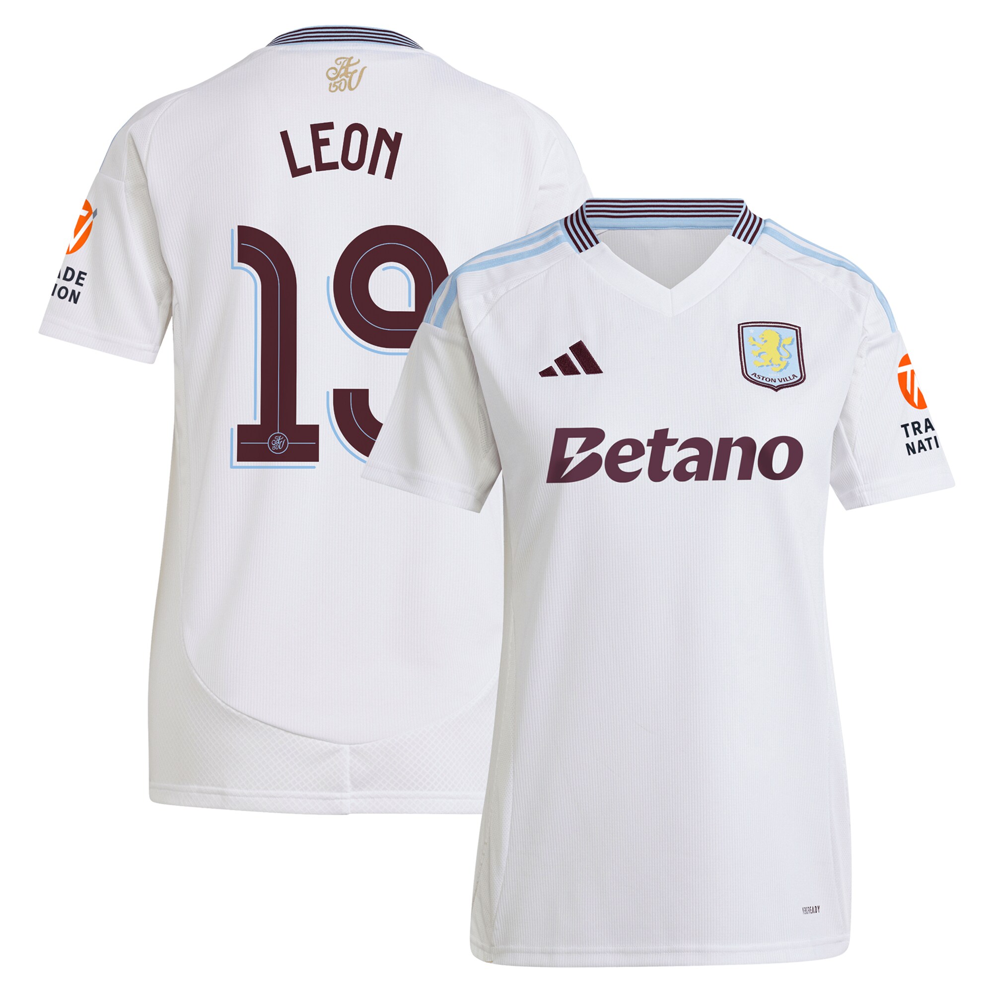 aston villa adidas away shirt 2024-25 – womens with leon 19 cup printing Collection | Aston Villa Fan Shop
