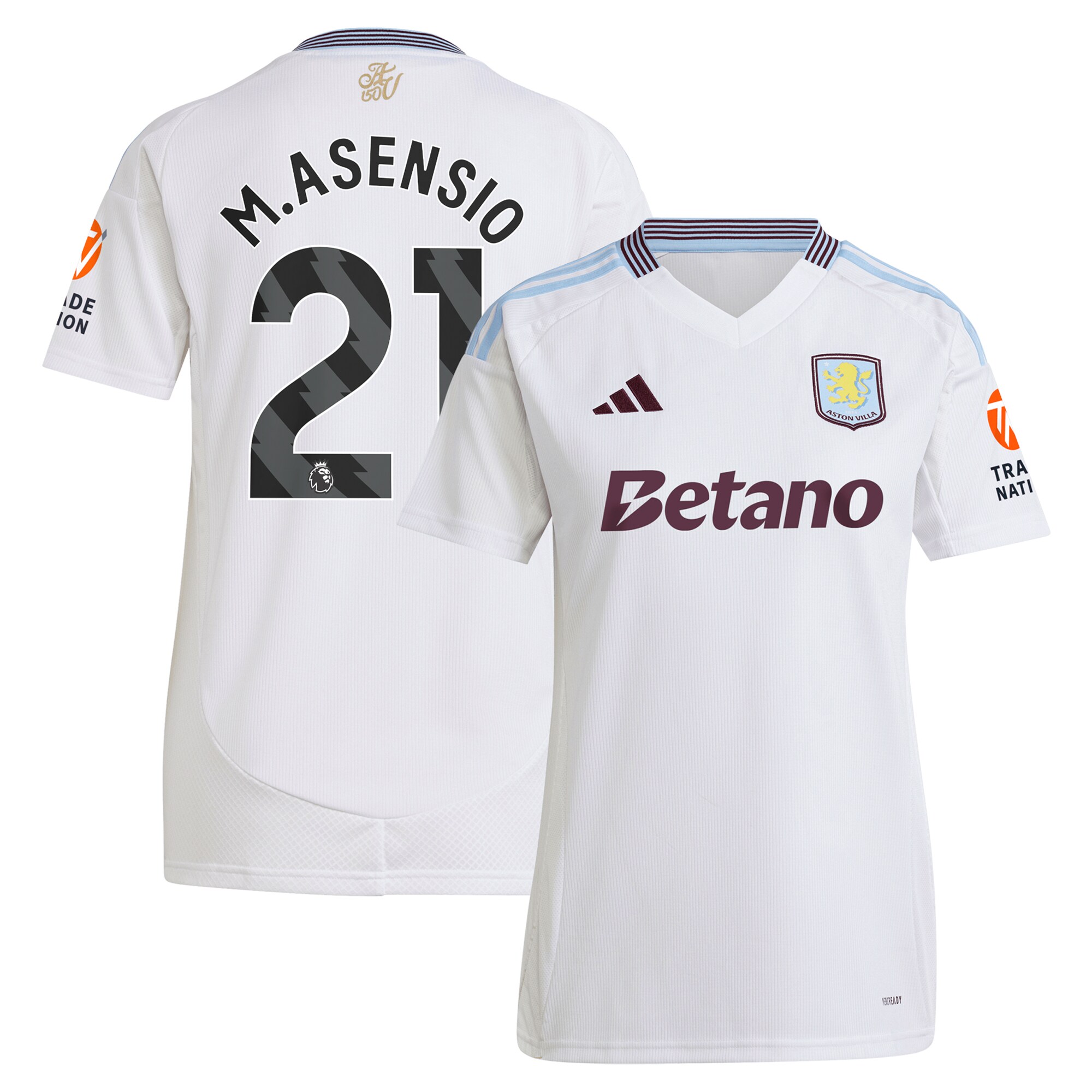 aston villa adidas away shirt 2024-25 – womens with m.asensio 21 printing Collection | Aston Villa Fan Shop