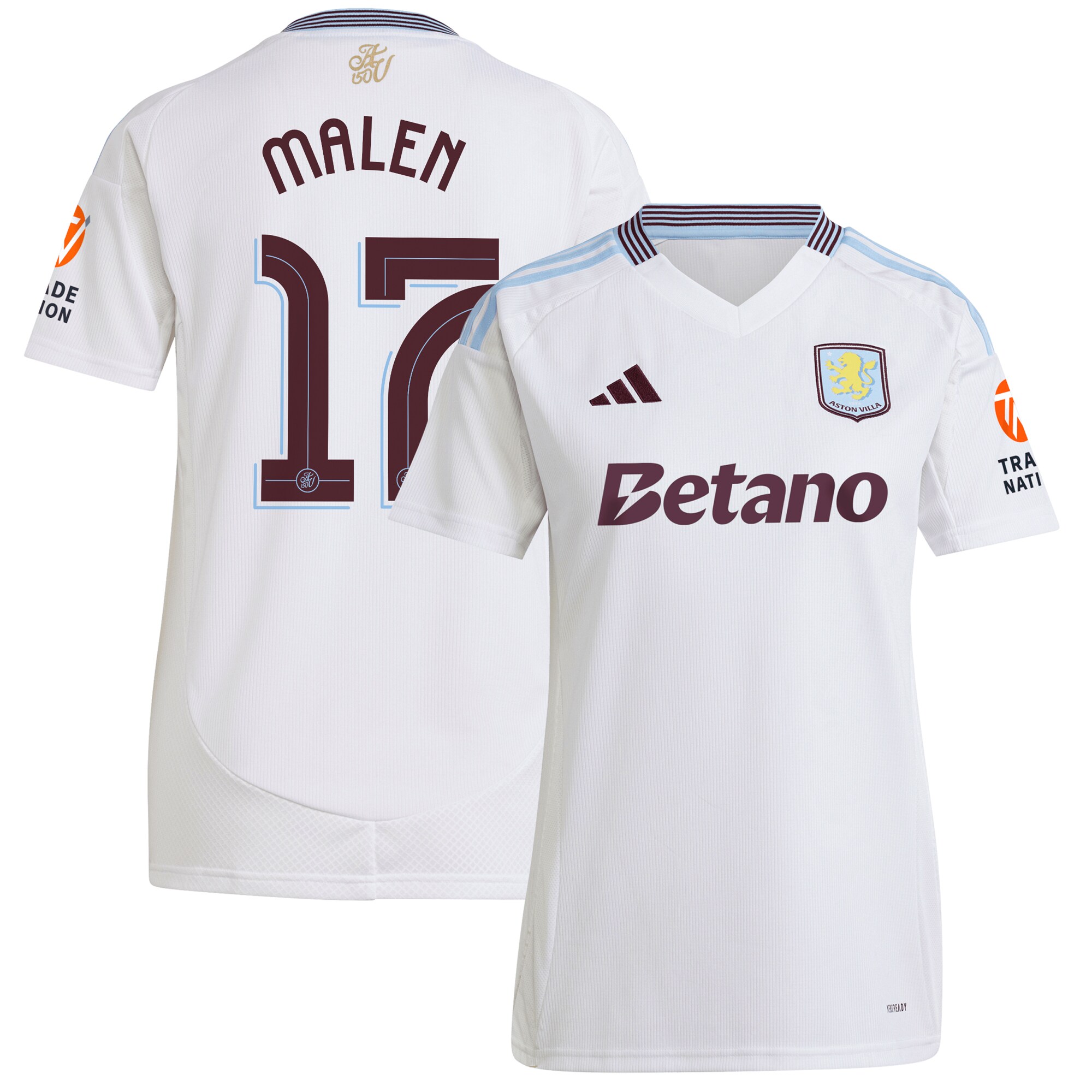 aston villa adidas away shirt 2024-25 – womens with malen 17 cup printing Collection | Aston Villa Fan Shop