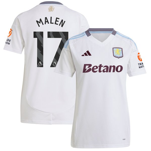 aston villa adidas away shirt 2024-25 – womens with malen 17 printing Collection | Aston Villa Fan Shop