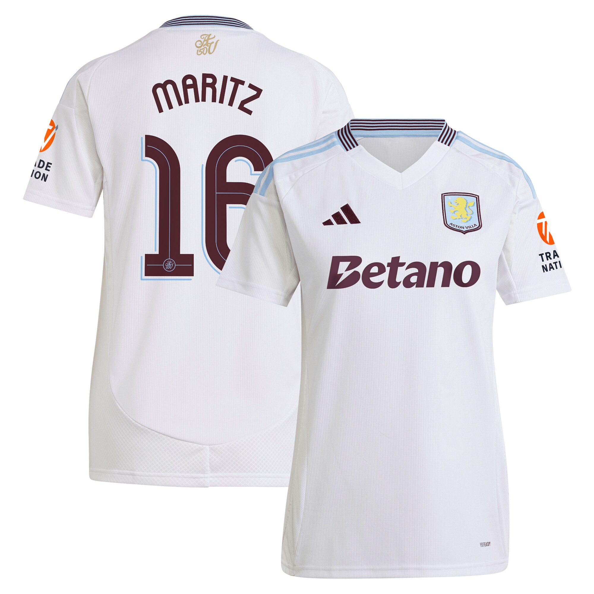 aston villa adidas away shirt 2024-25 – womens with maritz 16 cup printing Collection | Aston Villa Fan Shop