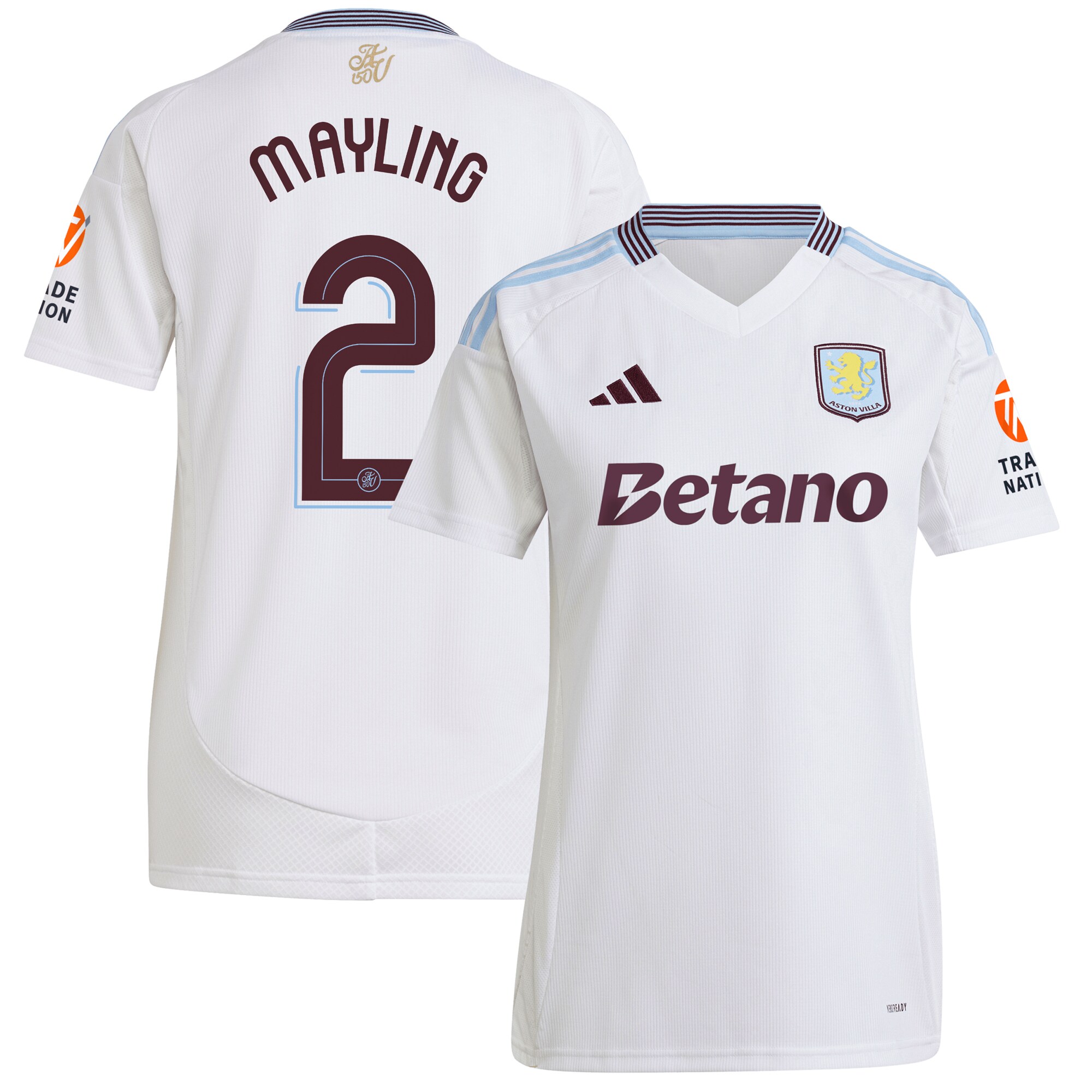 aston villa adidas away shirt 2024-25 – womens with mayling 2 cup printing Collection | Aston Villa Fan Shop