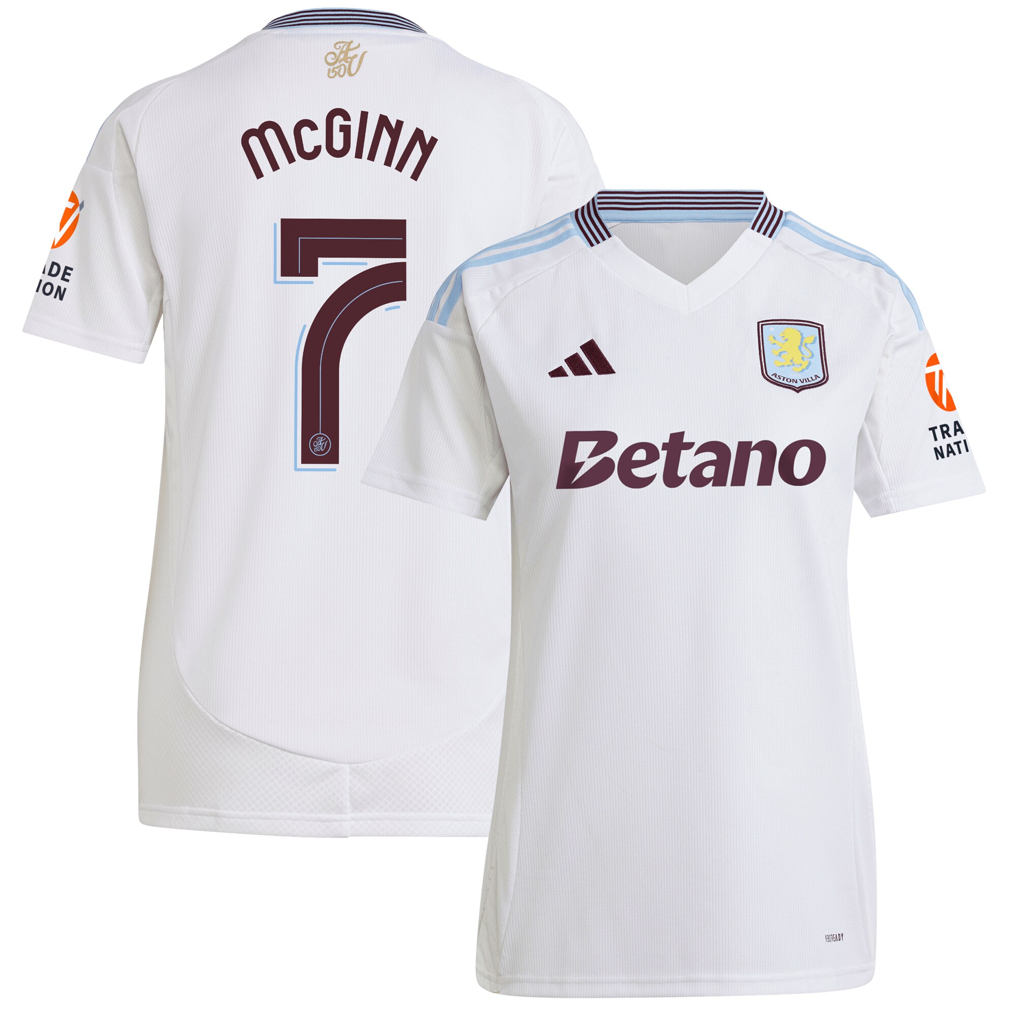 aston villa adidas away shirt 2024-25 – womens with mcginn 7 cup printing Collection | Aston Villa Fan Shop