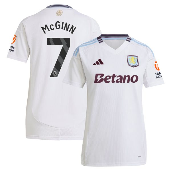 aston villa adidas away shirt 2024-25 – womens with mcginn 7 printing Collection | Aston Villa Fan Shop