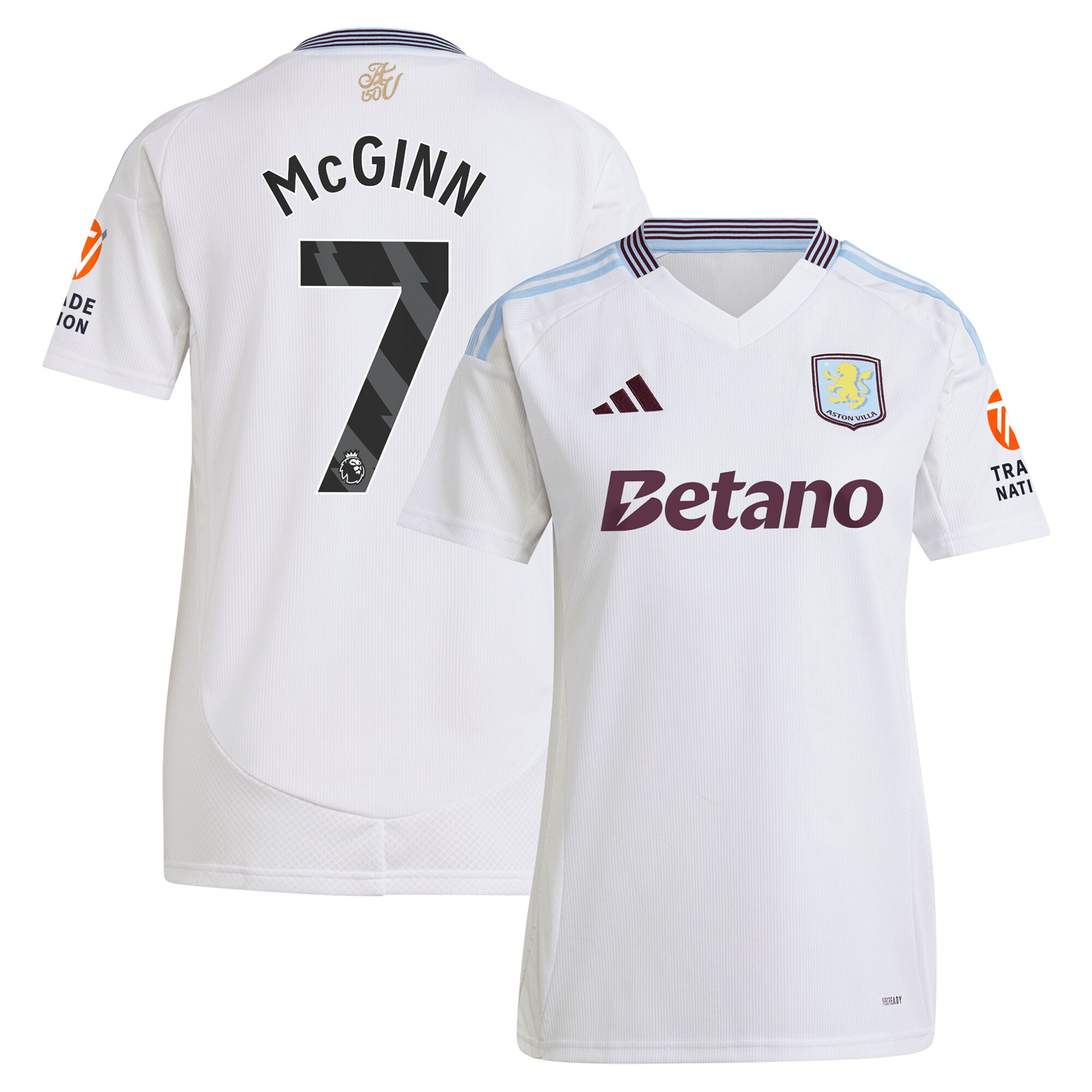 aston villa adidas away shirt 2024-25 – womens with mcginn 7 printing Collection | Aston Villa Fan Shop