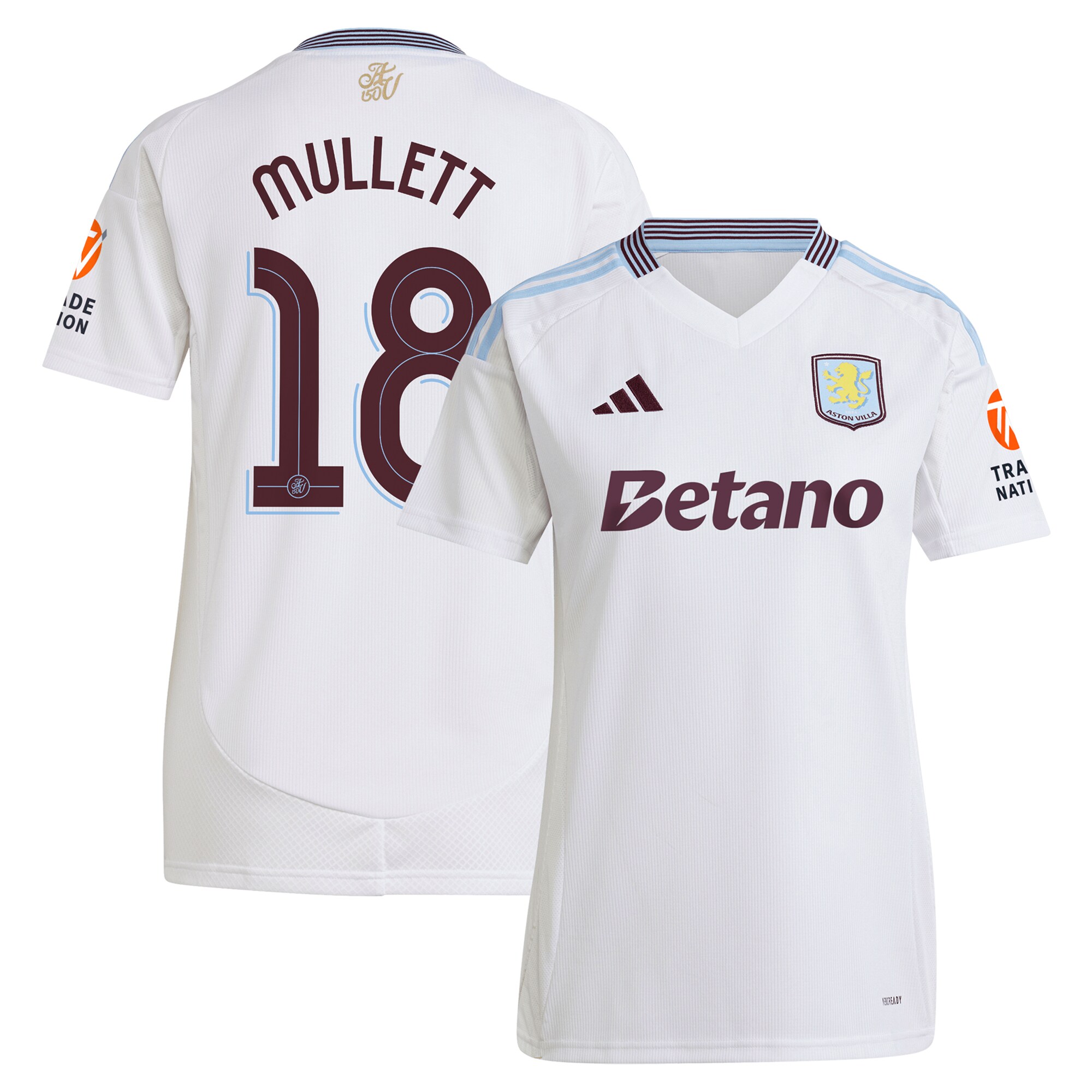 aston villa adidas away shirt 2024-25 – womens with mullett 18 cup printing Collection | Aston Villa Fan Shop