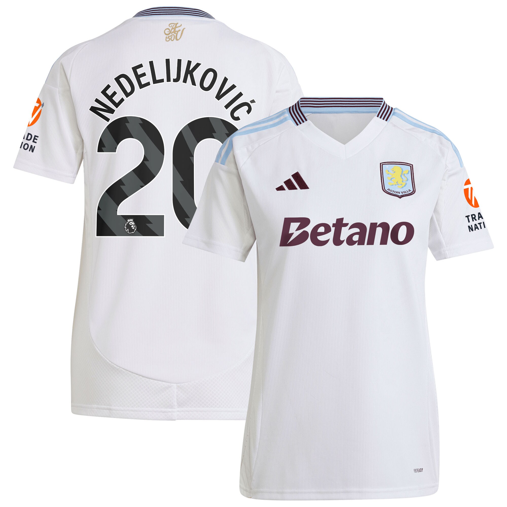 aston villa adidas away shirt 2024-25 – womens with nedeljković 20 printing Collection | Aston Villa Fan Shop