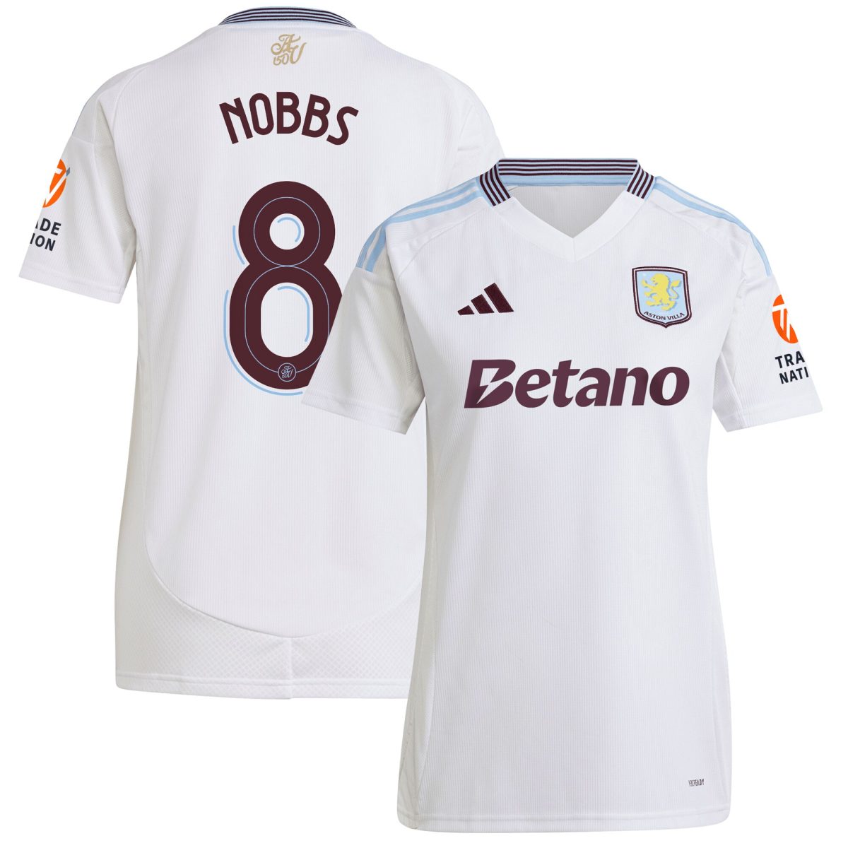aston villa adidas away shirt 2024-25 – womens with nobbs 8 cup printing Collection | Aston Villa Fan Shop