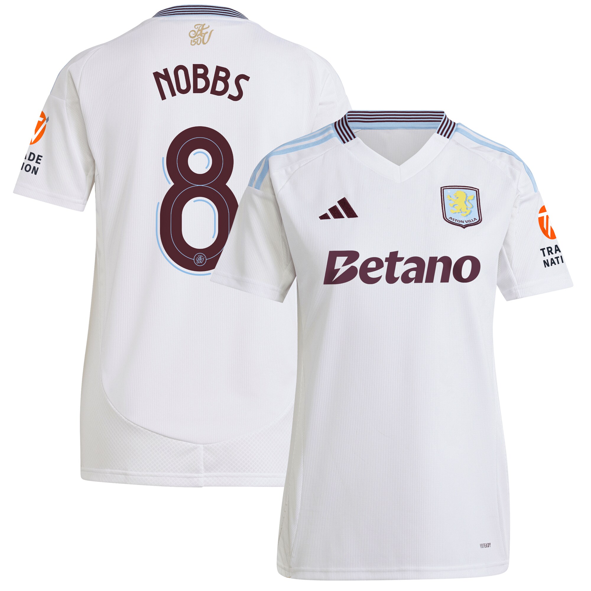 aston villa adidas away shirt 2024-25 – womens with nobbs 8 cup printing Collection | Aston Villa Fan Shop