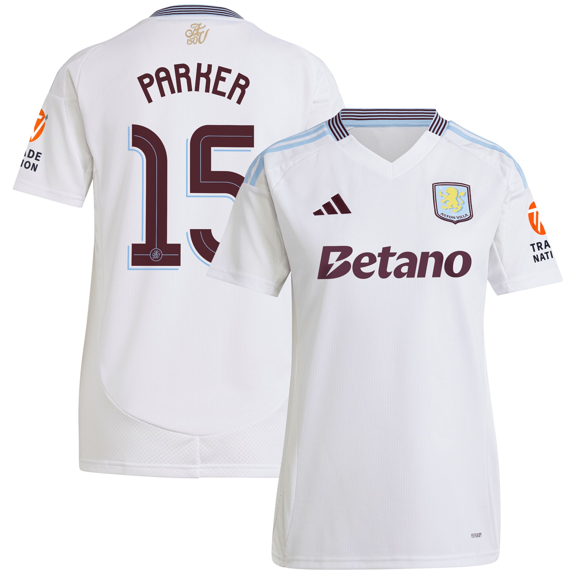 aston villa adidas away shirt 2024-25 – womens with parker 15 cup printing Collection | Aston Villa Fan Shop