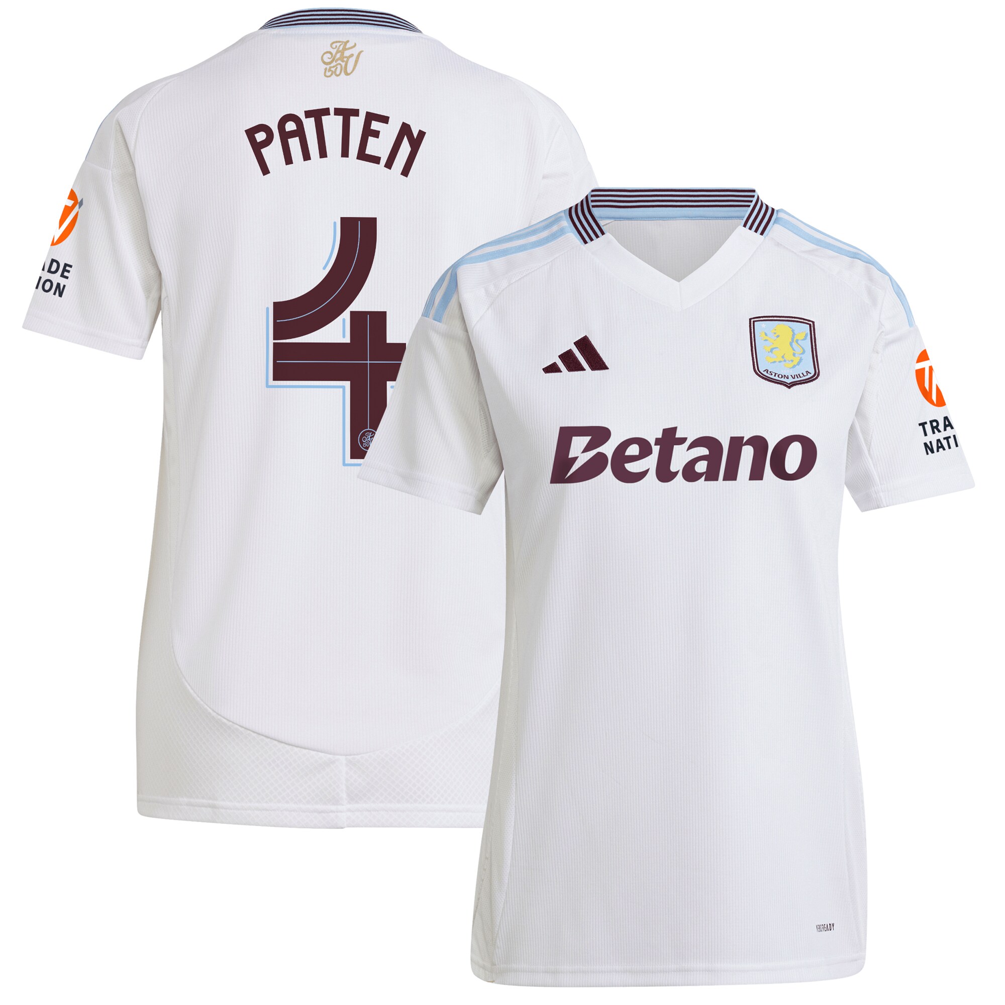 aston villa adidas away shirt 2024-25 – womens with patten 4 cup printing Collection | Aston Villa Fan Shop