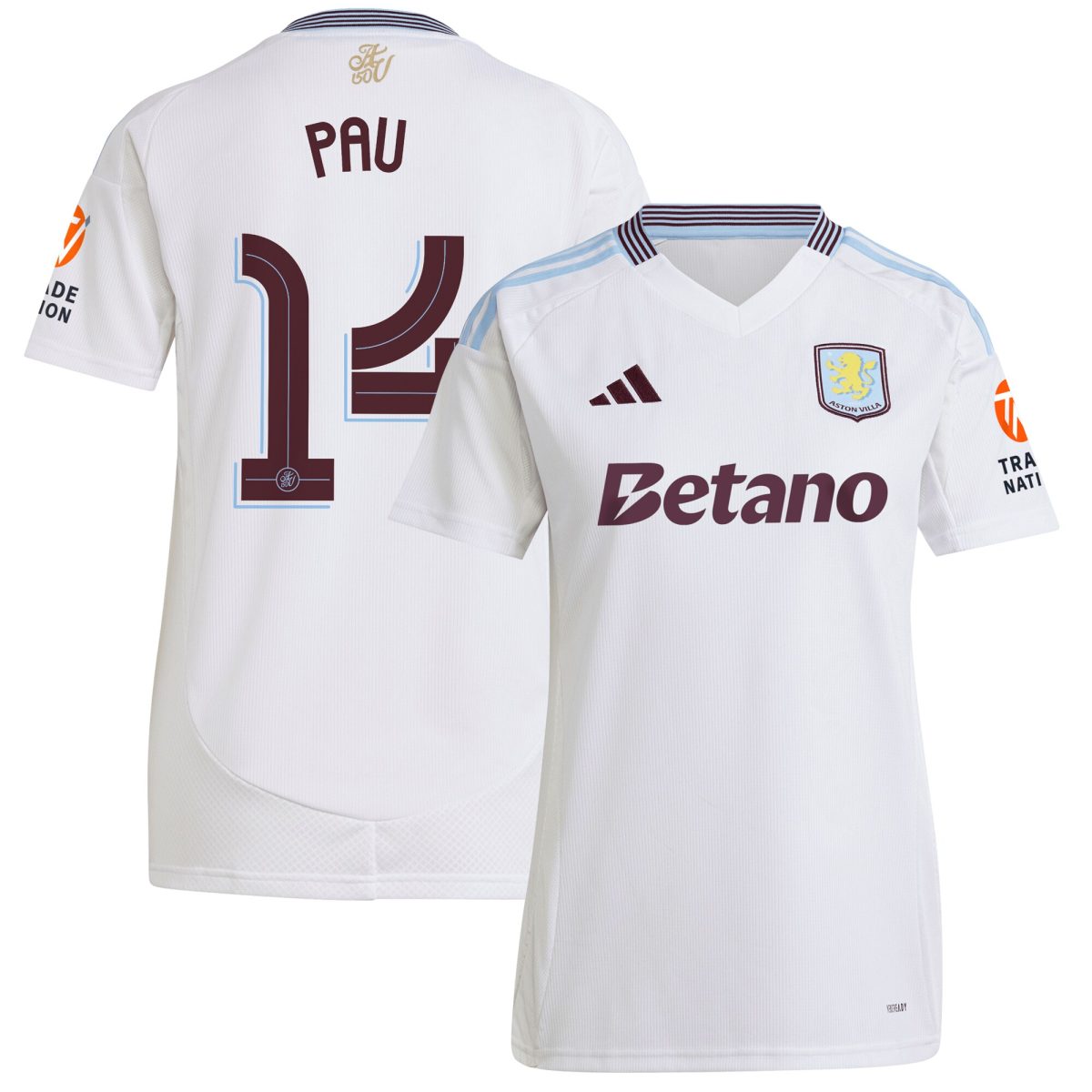 aston villa adidas away shirt 2024-25 – womens with pau 14 cup printing Collection | Aston Villa Fan Shop