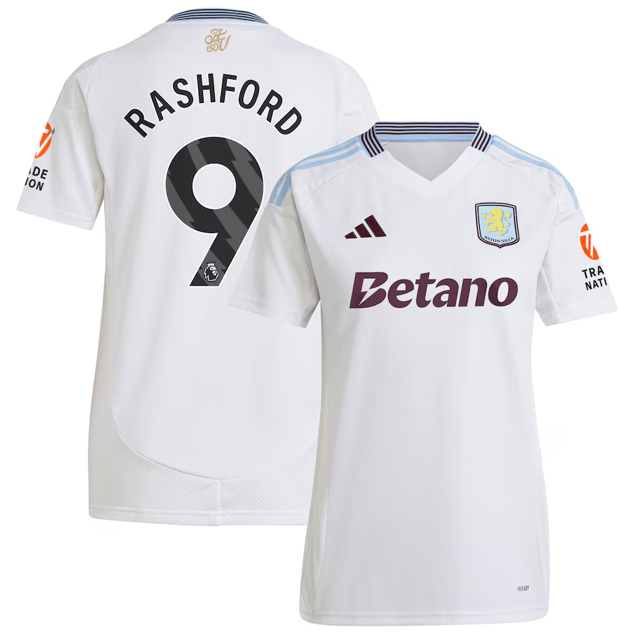 aston villa adidas away shirt 2024-25 – womens with rashford 9 printing Collection | Aston Villa Fan Shop