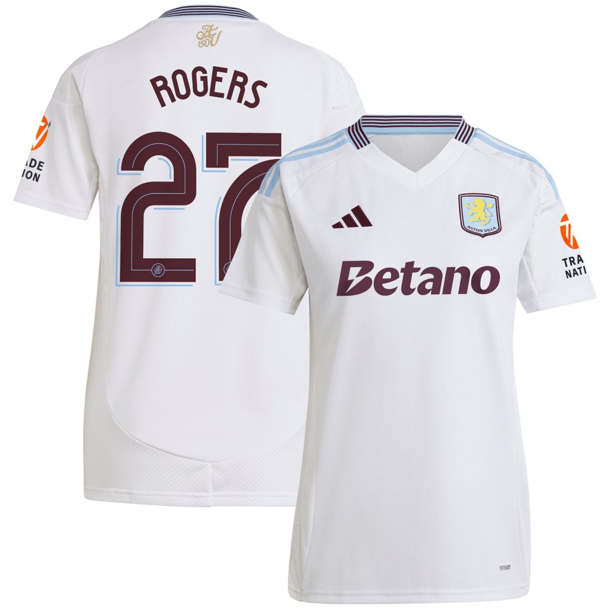 aston villa adidas away shirt 2024-25 – womens with rogers 27 cup printing Collection | Aston Villa Fan Shop