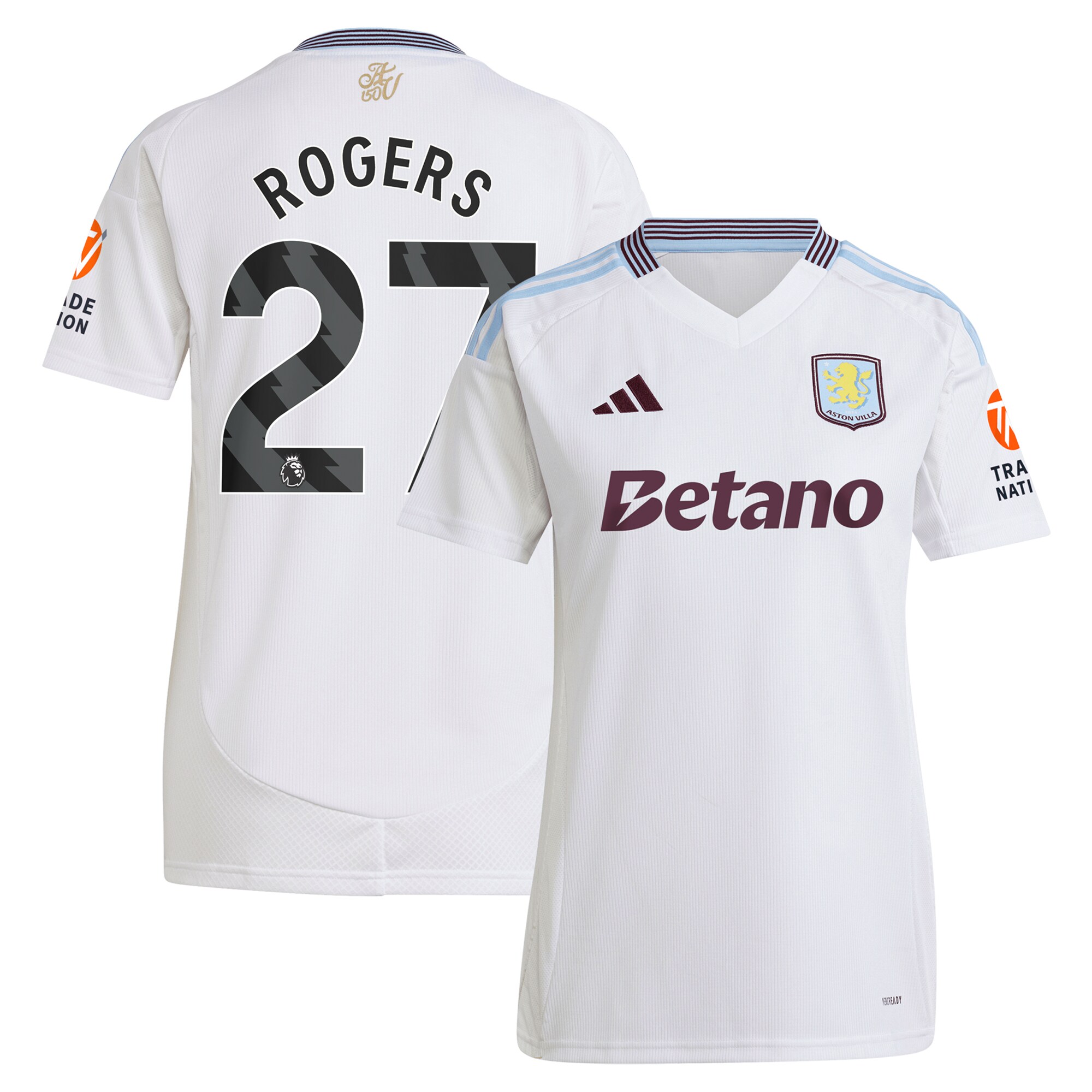 aston villa adidas away shirt 2024-25 – womens with rogers 27 printing Collection | Aston Villa Fan Shop