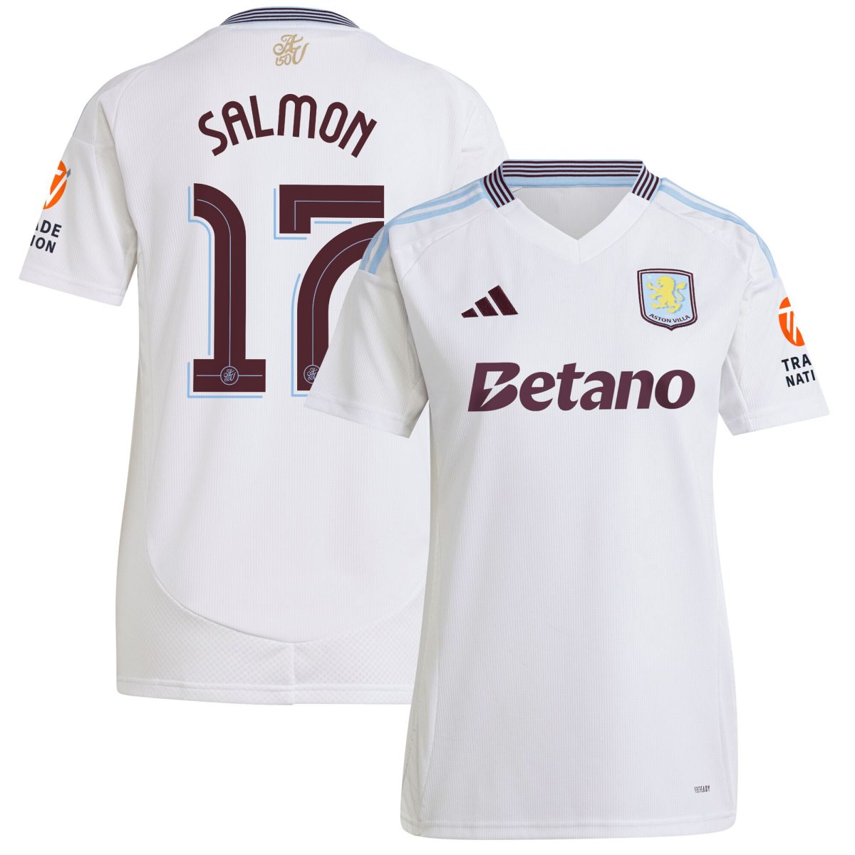aston villa adidas away shirt 2024-25 – womens with salmon 17 cup printing Collection | Aston Villa Fan Shop