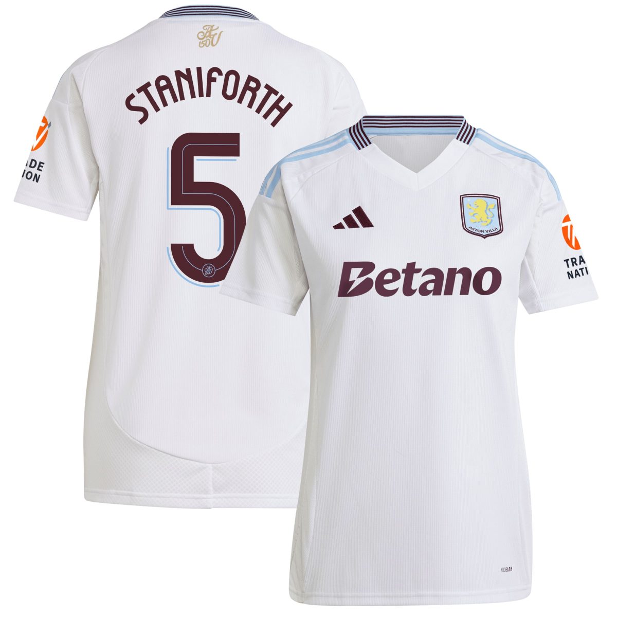 aston villa adidas away shirt 2024-25 – womens with staniforth 5 cup printing Collection | Aston Villa Fan Shop